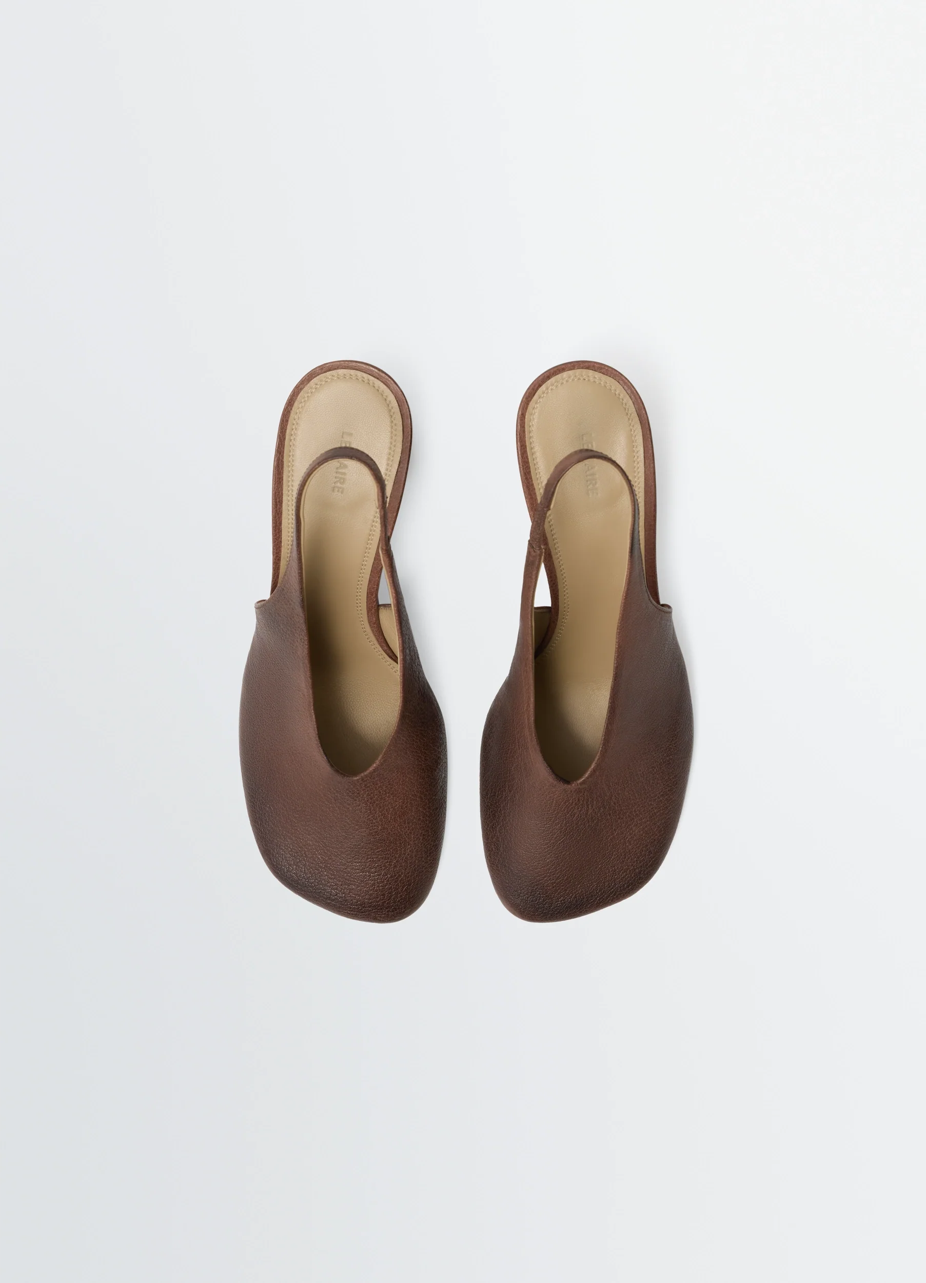 GLOVE SLINGBACK PUMPS 80 MM HEEL IN LEATHER - Image 5