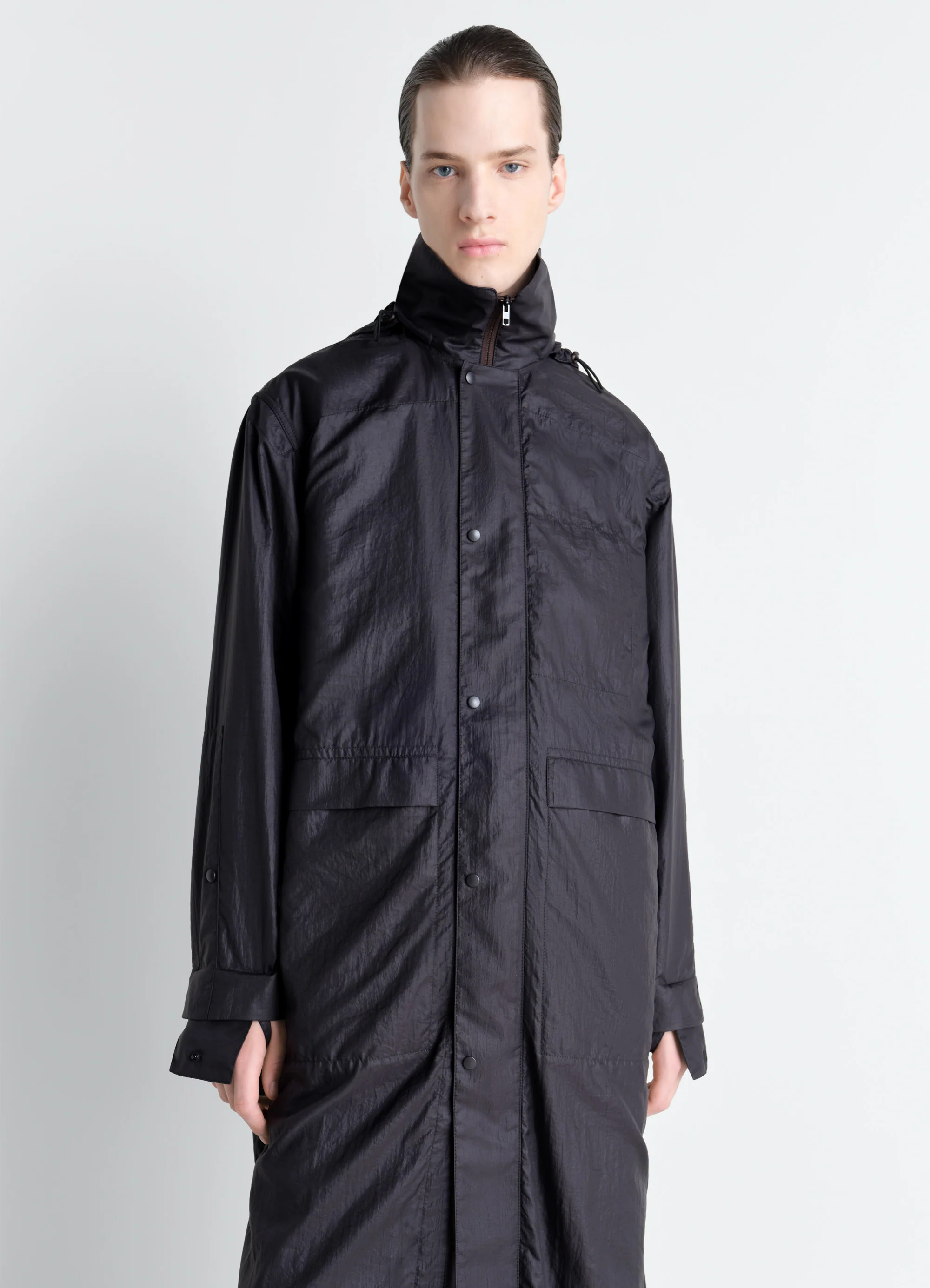 HOODED RAINCOAT IN LIGHT NYLON - Image 2