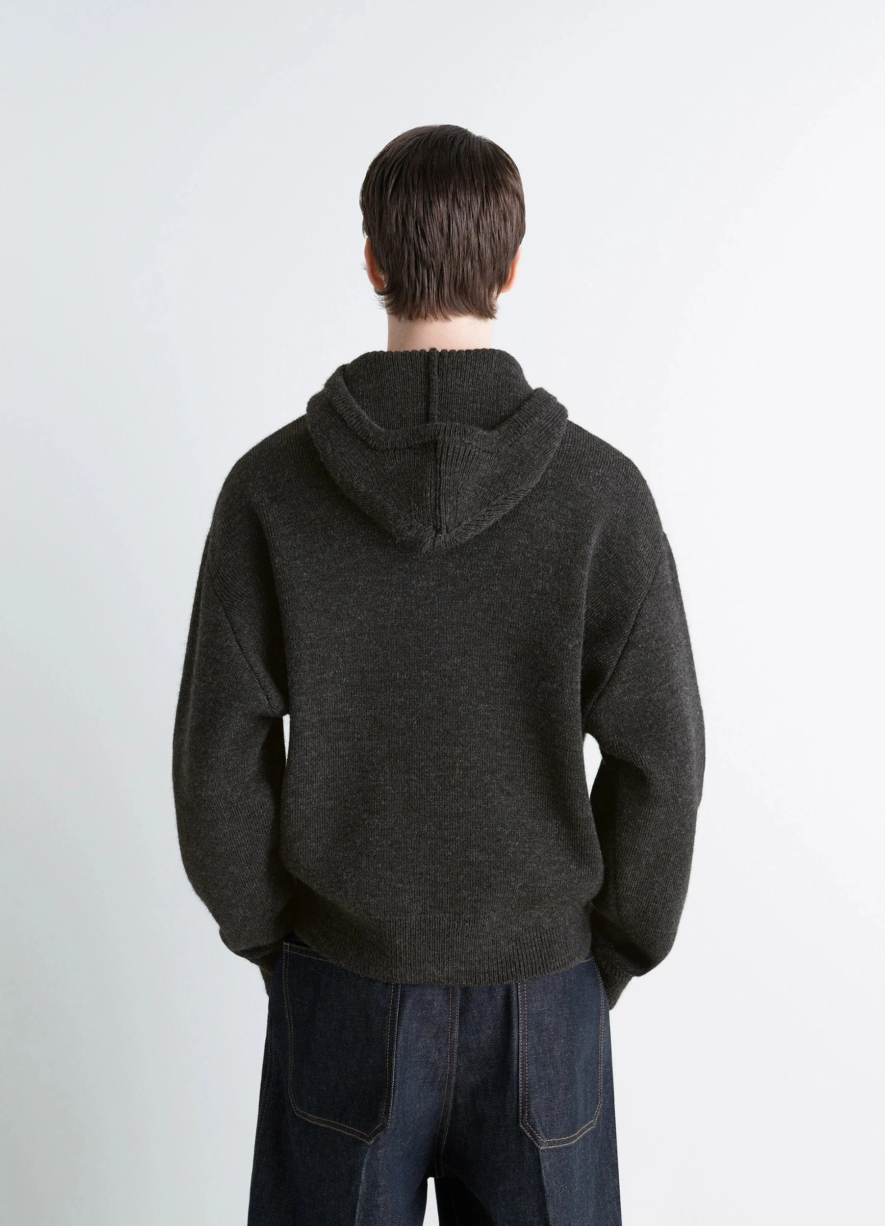 HOODED SWEATER IN WOOL ALPACA - Image 4