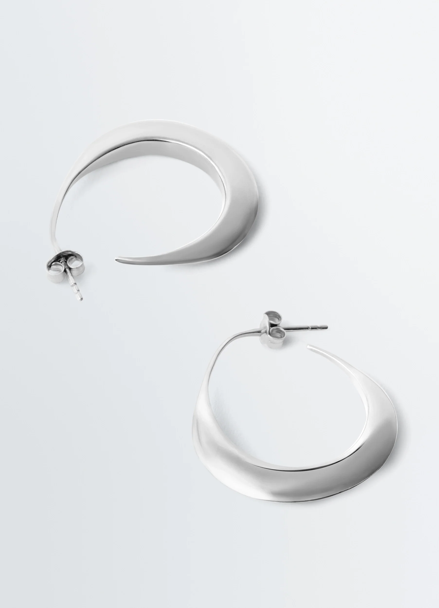HOOPS DROP EARRINGS IN SILVER - Image 4