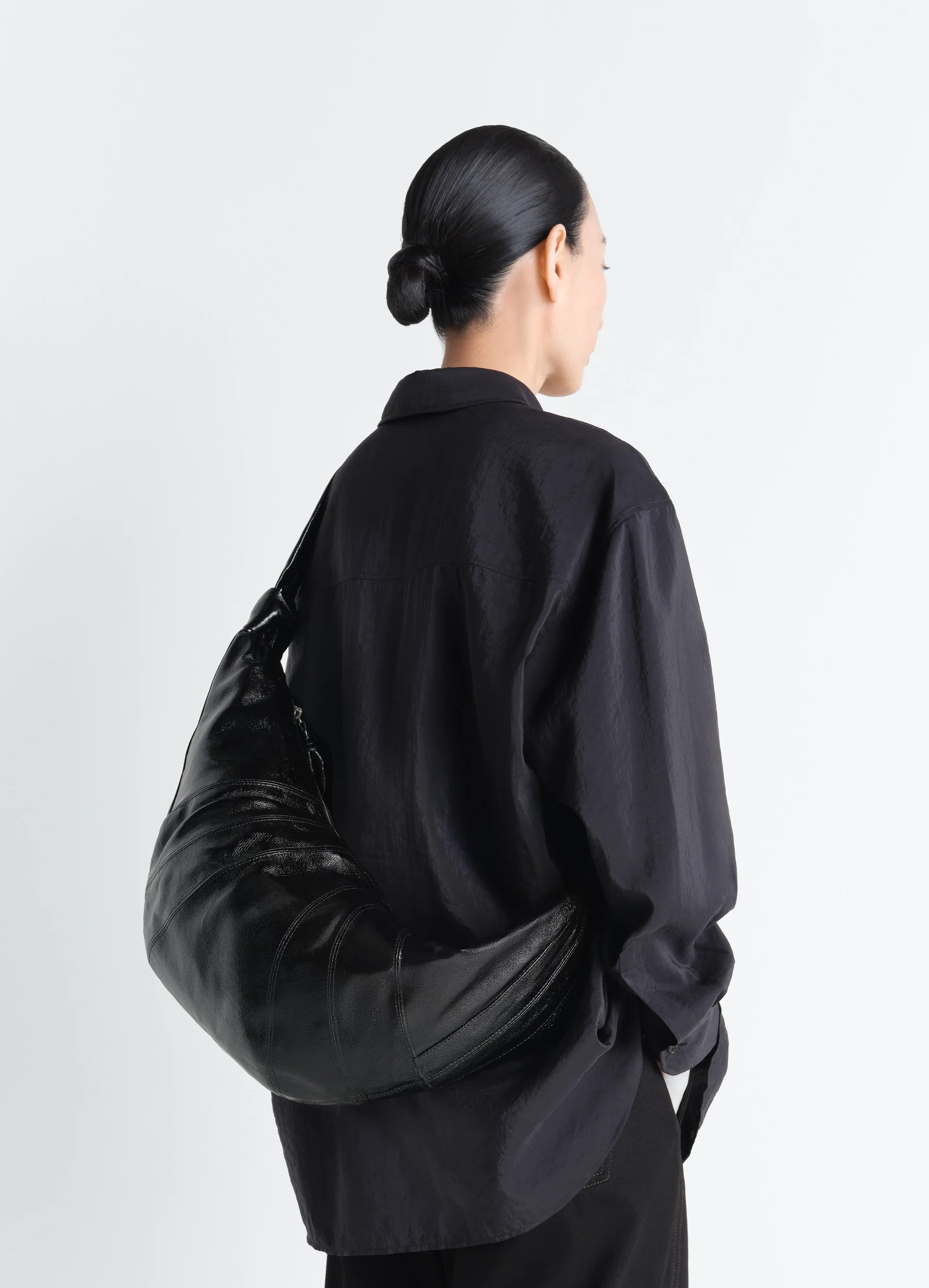 LARGE CROISSANT BAG IN COATED COTTON - Image 2