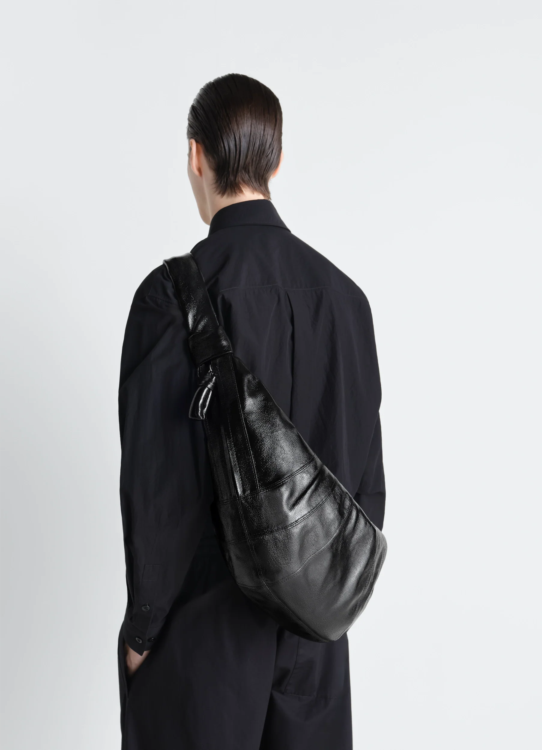 LARGE CROISSANT BAG IN COATED COTTON - Image 3
