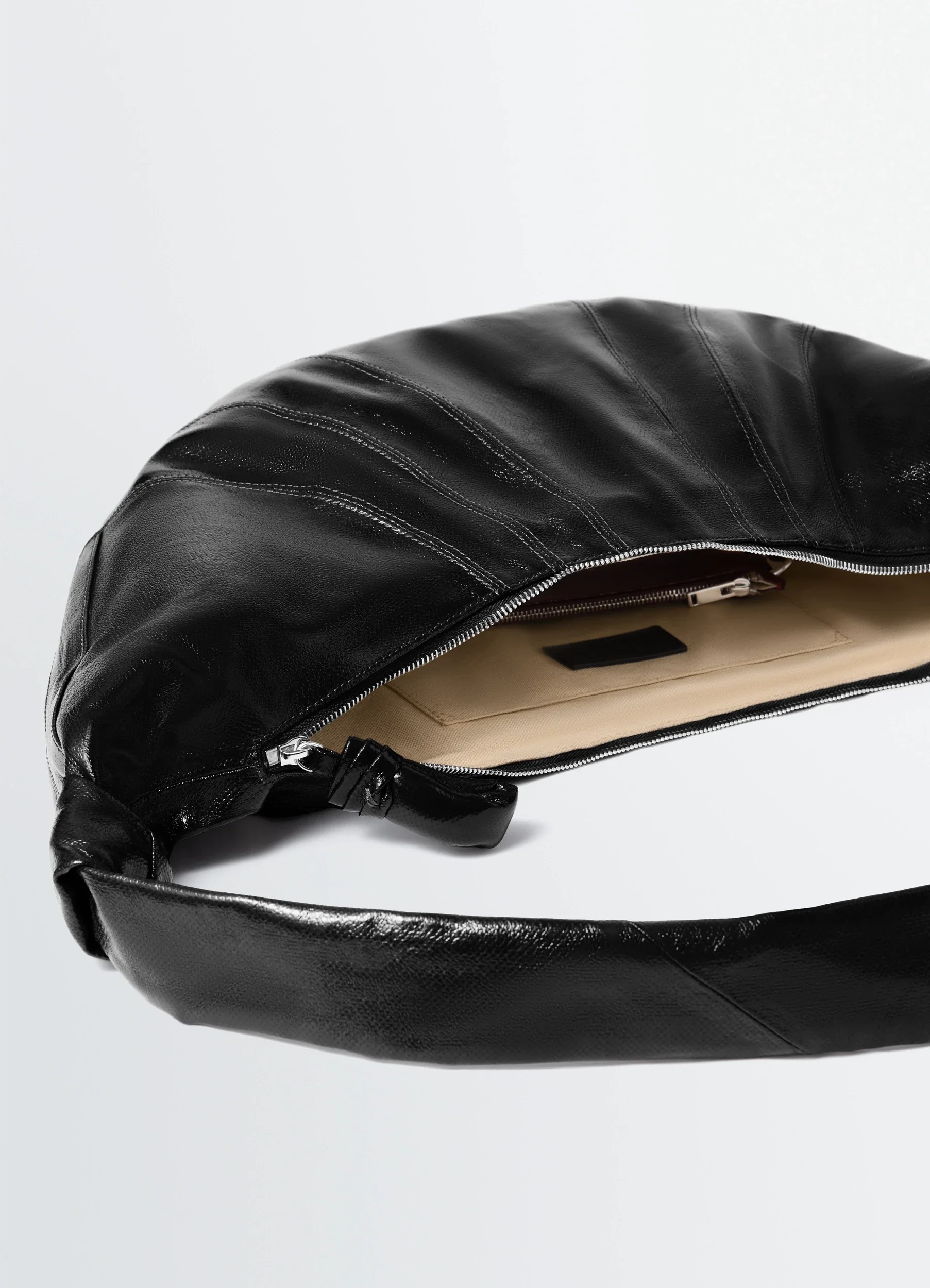 LARGE CROISSANT BAG IN COATED COTTON - Image 5