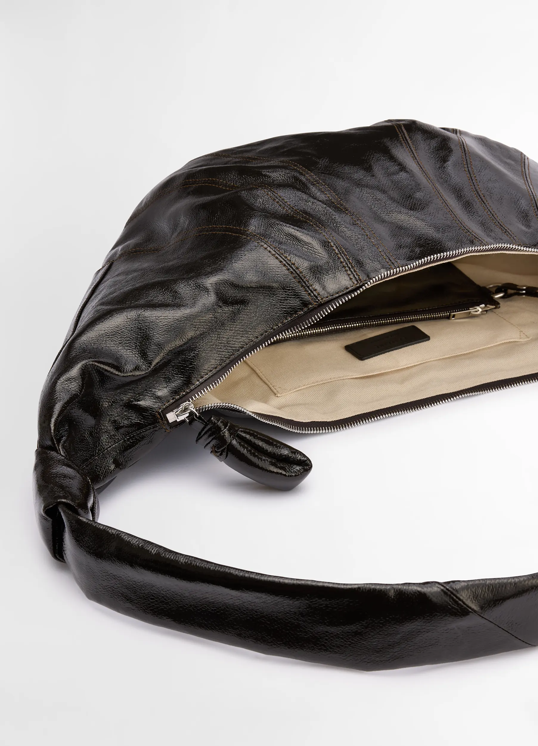 LARGE CROISSANT BAG IN COATED COTTON - Image 3