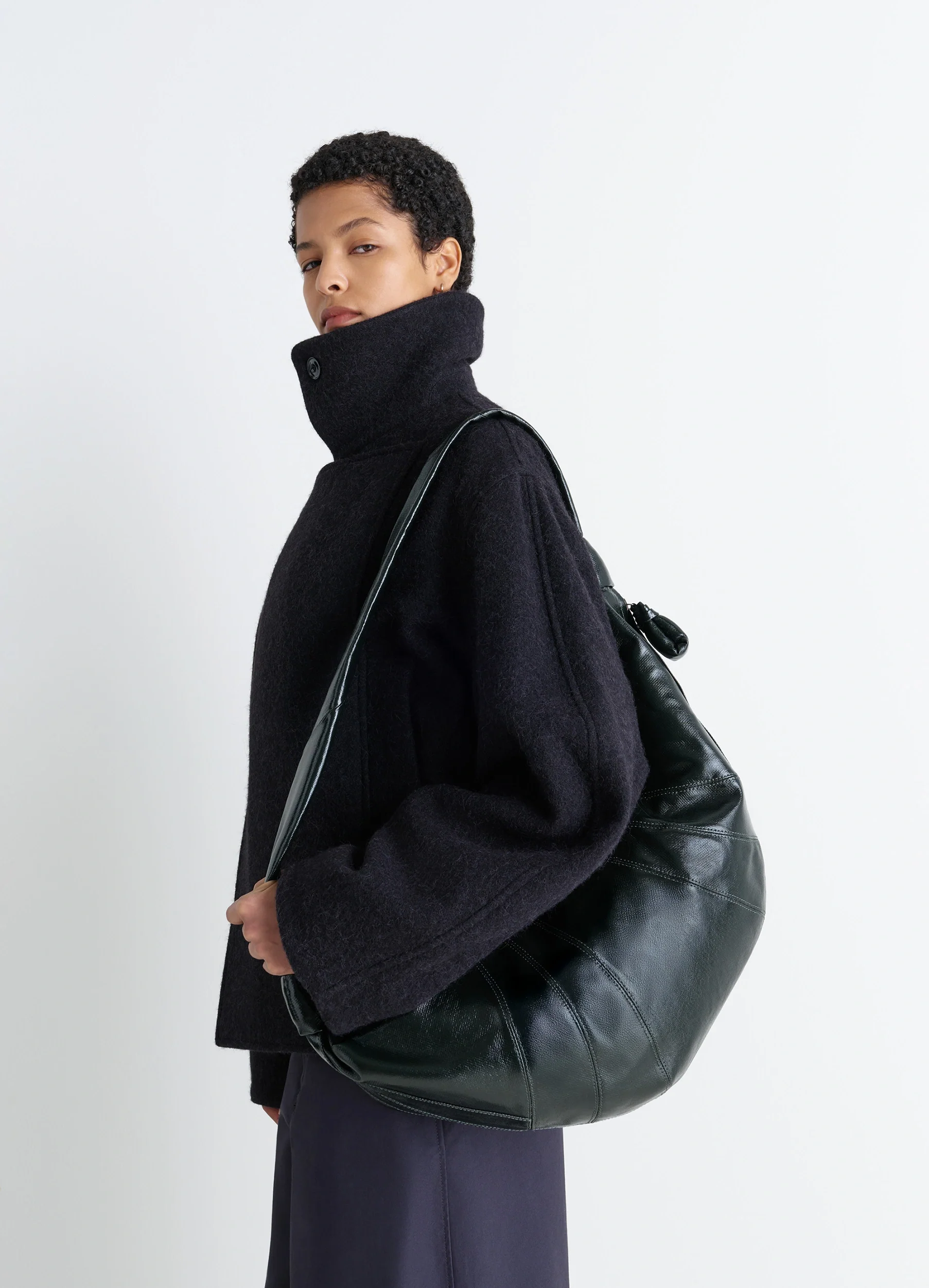 LARGE CROISSANT BAG IN COATED COTTON - Image 2