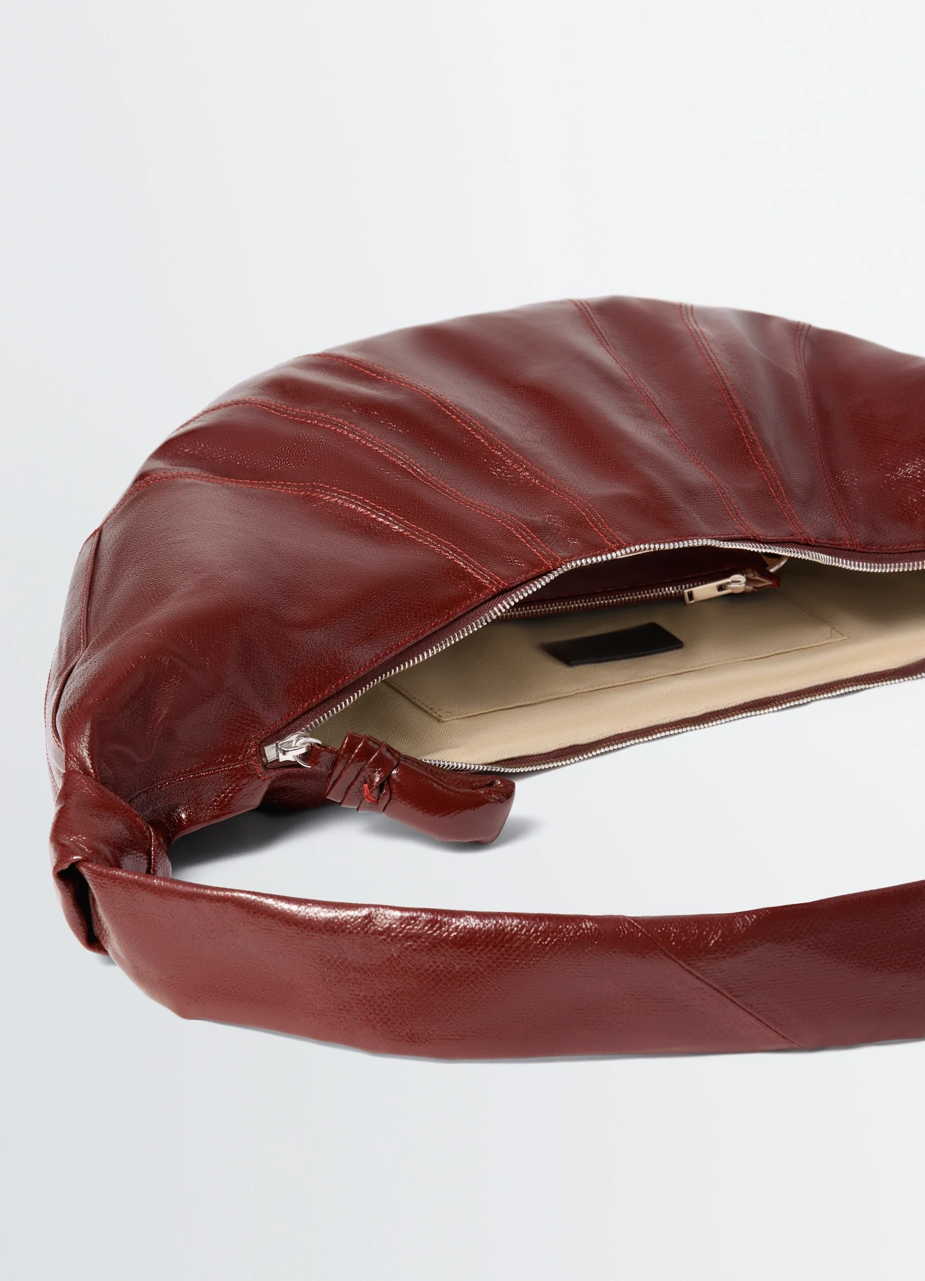 LARGE CROISSANT BAG IN COATED COTTON - Image 5