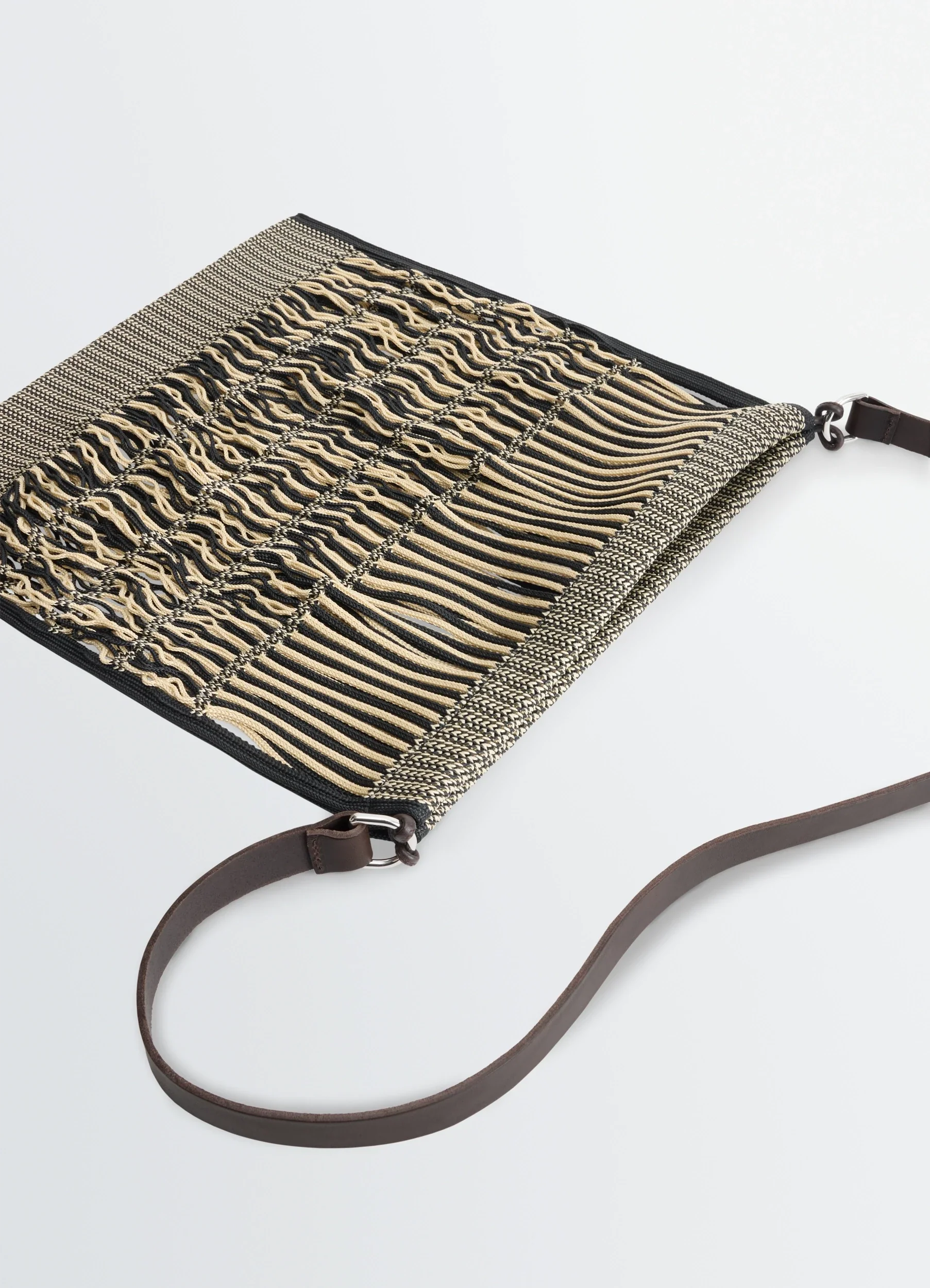 LARGE CROSSBODY FILT NET SHOPPING BAG - Image 3