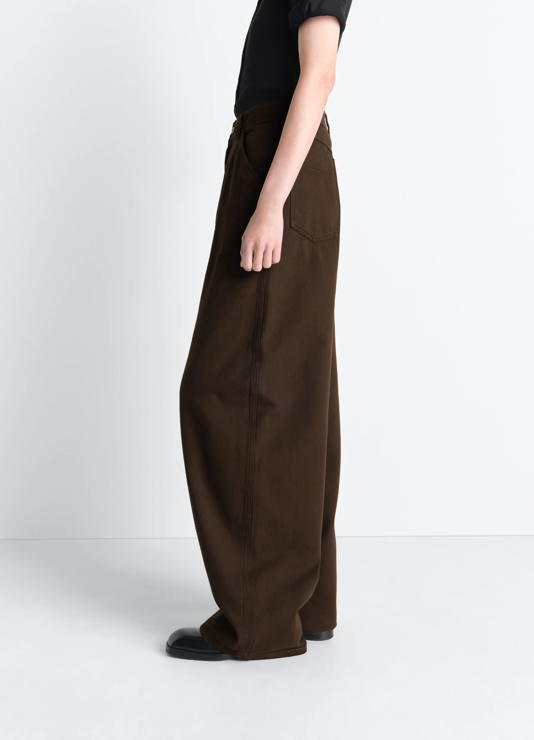 LARGE PANTS IN DYED BROKEN TWILL - Image 3