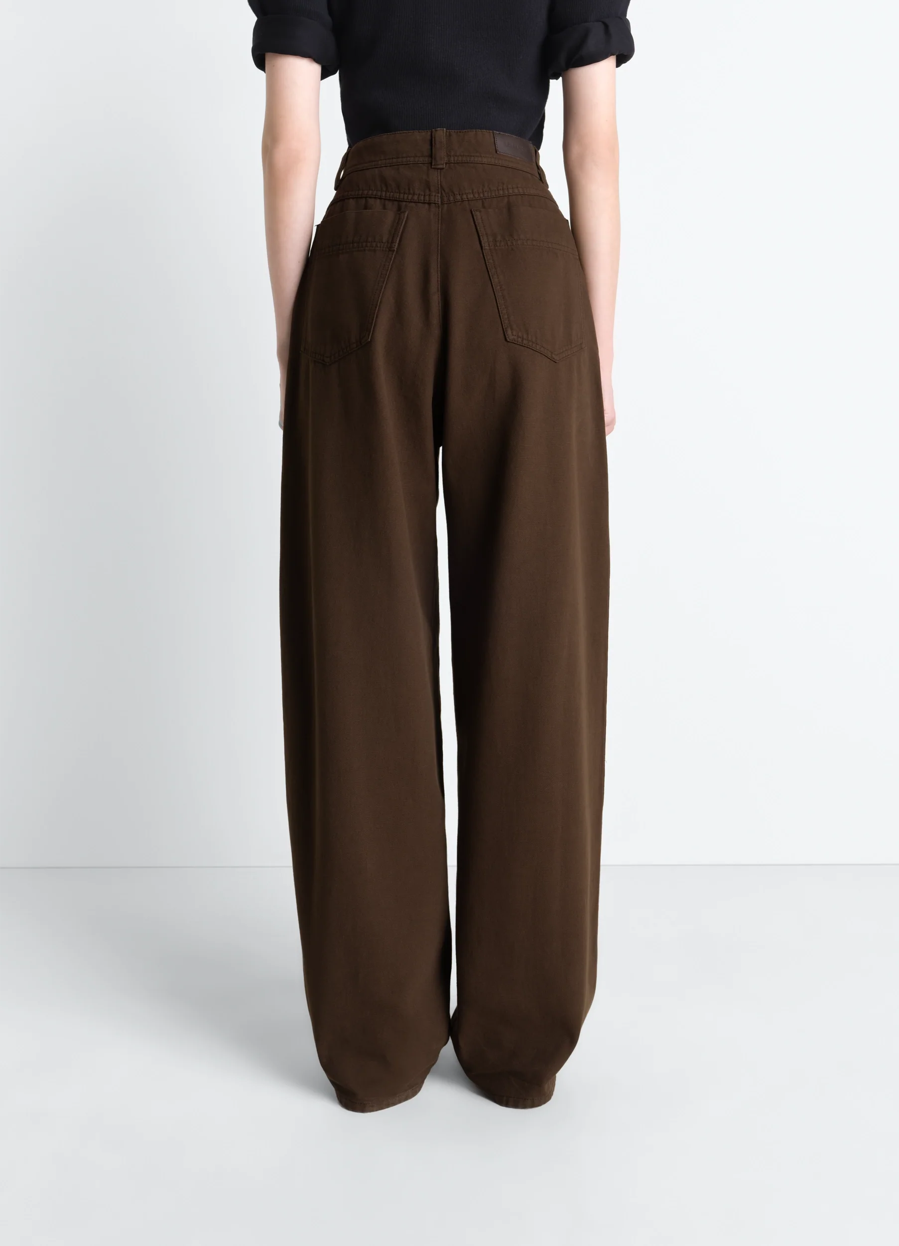 LARGE PANTS IN DYED BROKEN TWILL - Image 4