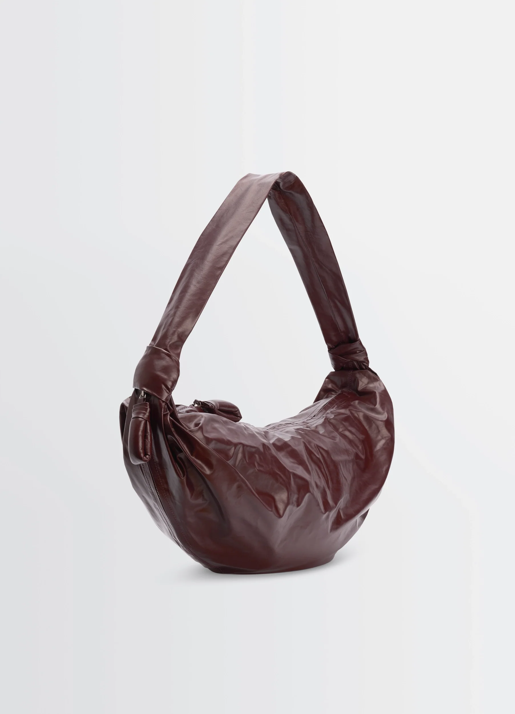 LARGE SOFT CROISSANT BAG IN PAPER LEATHER - Image 3