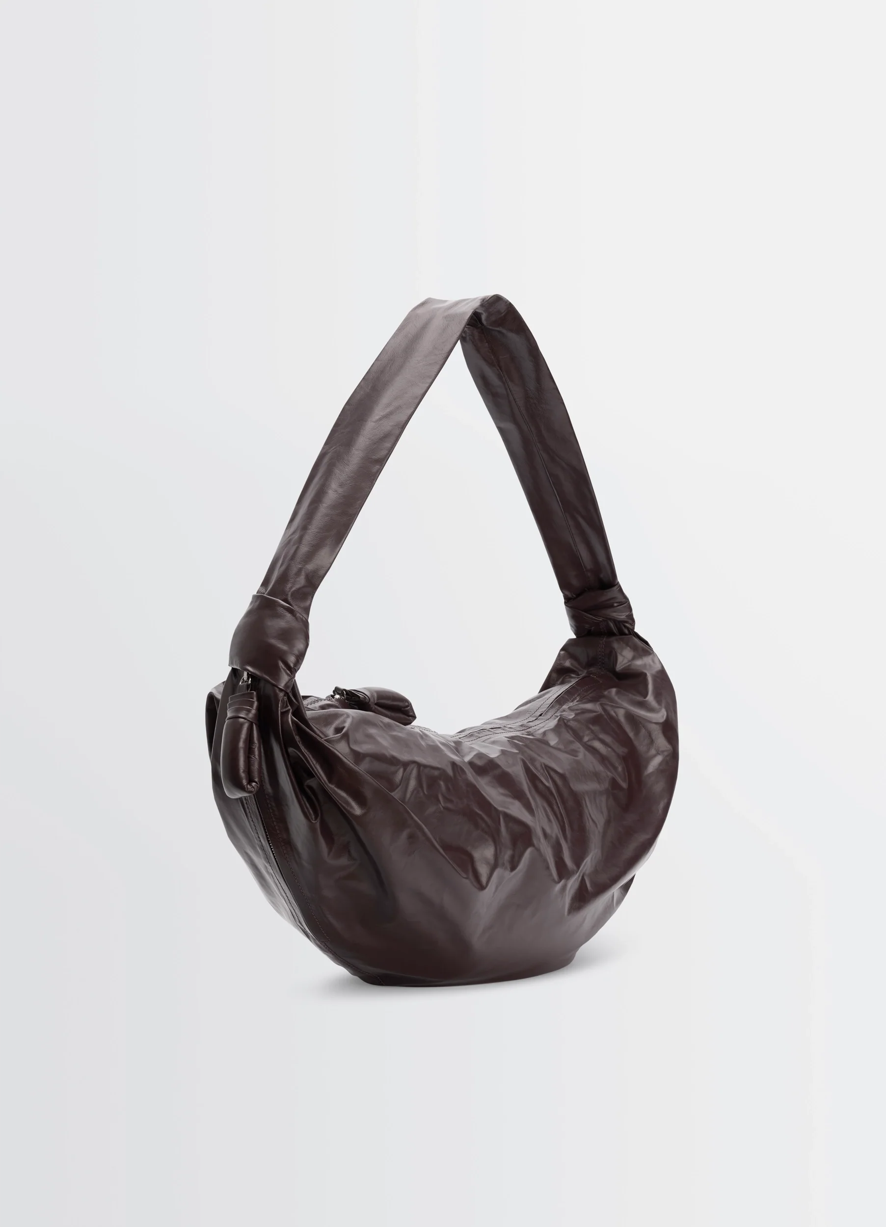 LARGE SOFT CROISSANT BAG IN PAPER LEATHER - Image 3