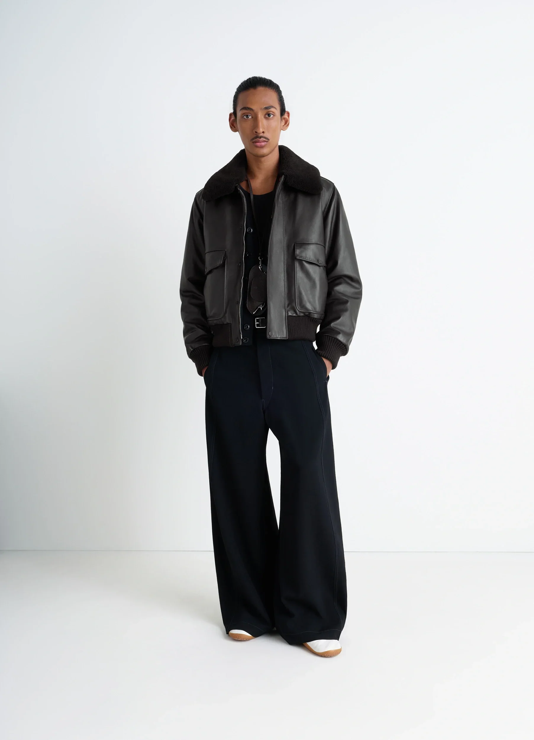 LEATHER BLOUSON - Image 2