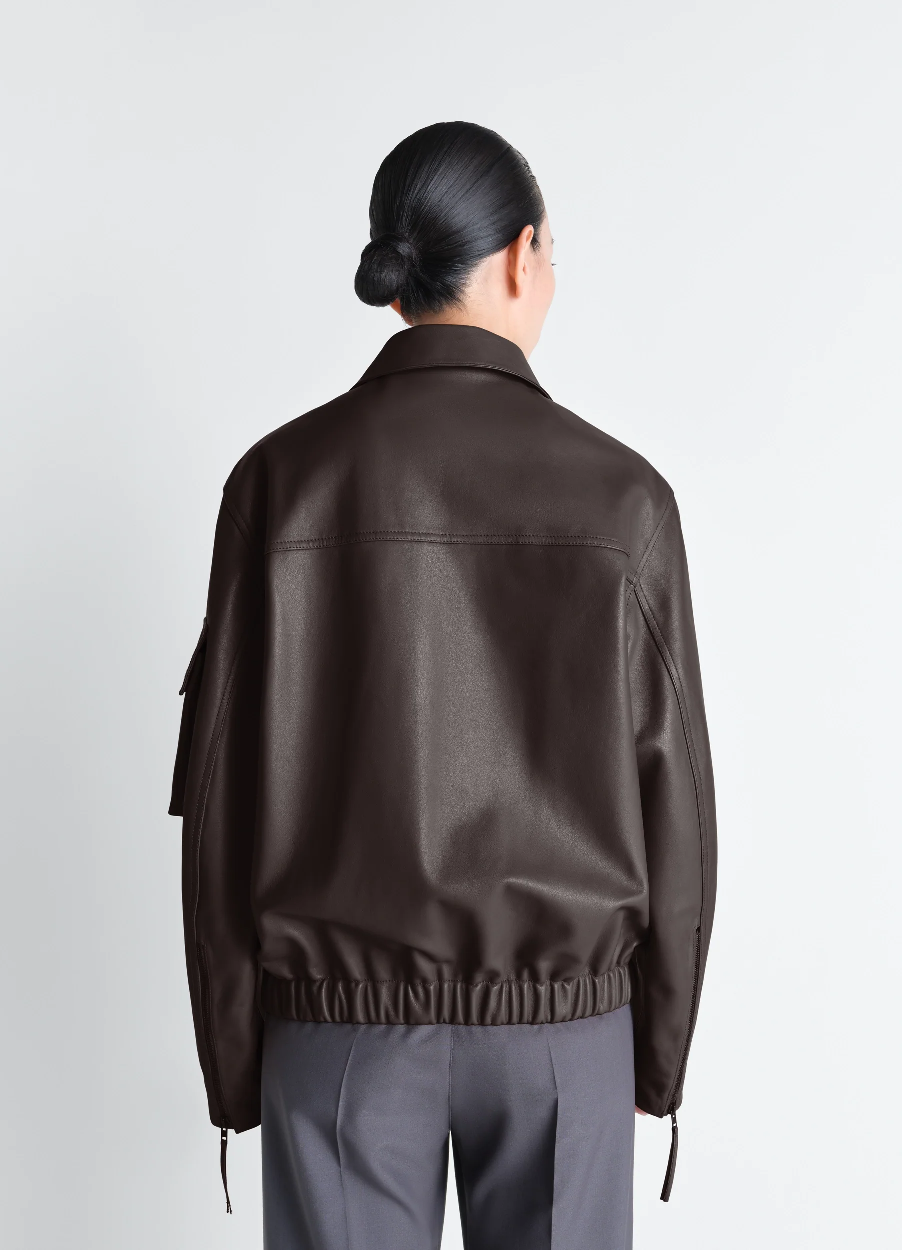 LEATHER BLOUSON WITH POCKETS IN LEATHER - Image 10