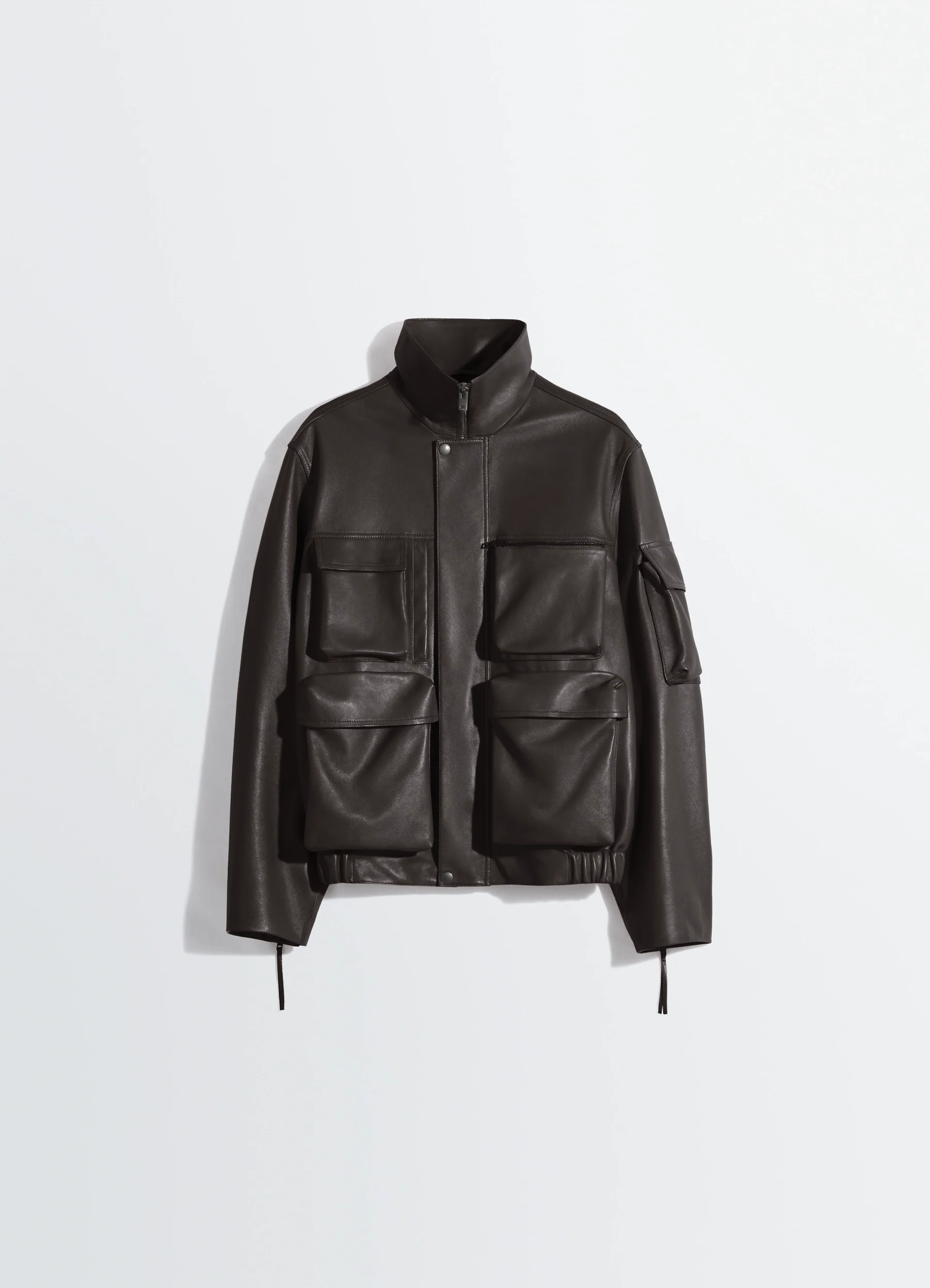LEATHER BLOUSON WITH POCKETS IN LEATHER - Image 11