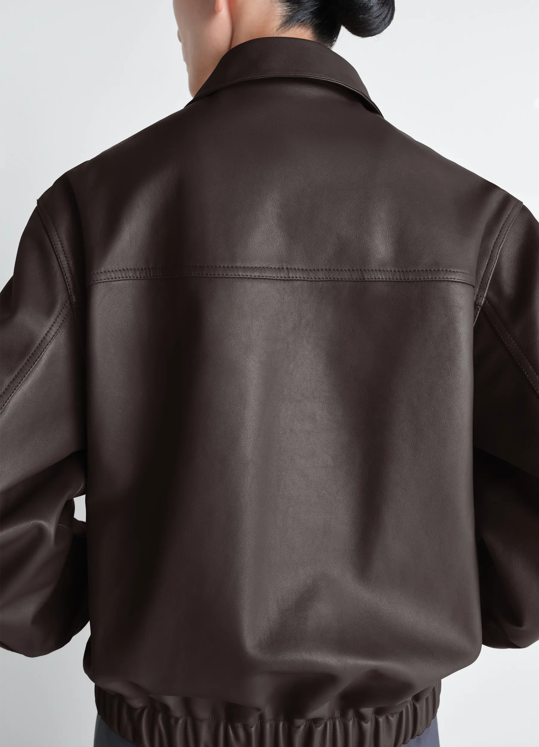 LEATHER BLOUSON WITH POCKETS IN LEATHER - Image 4