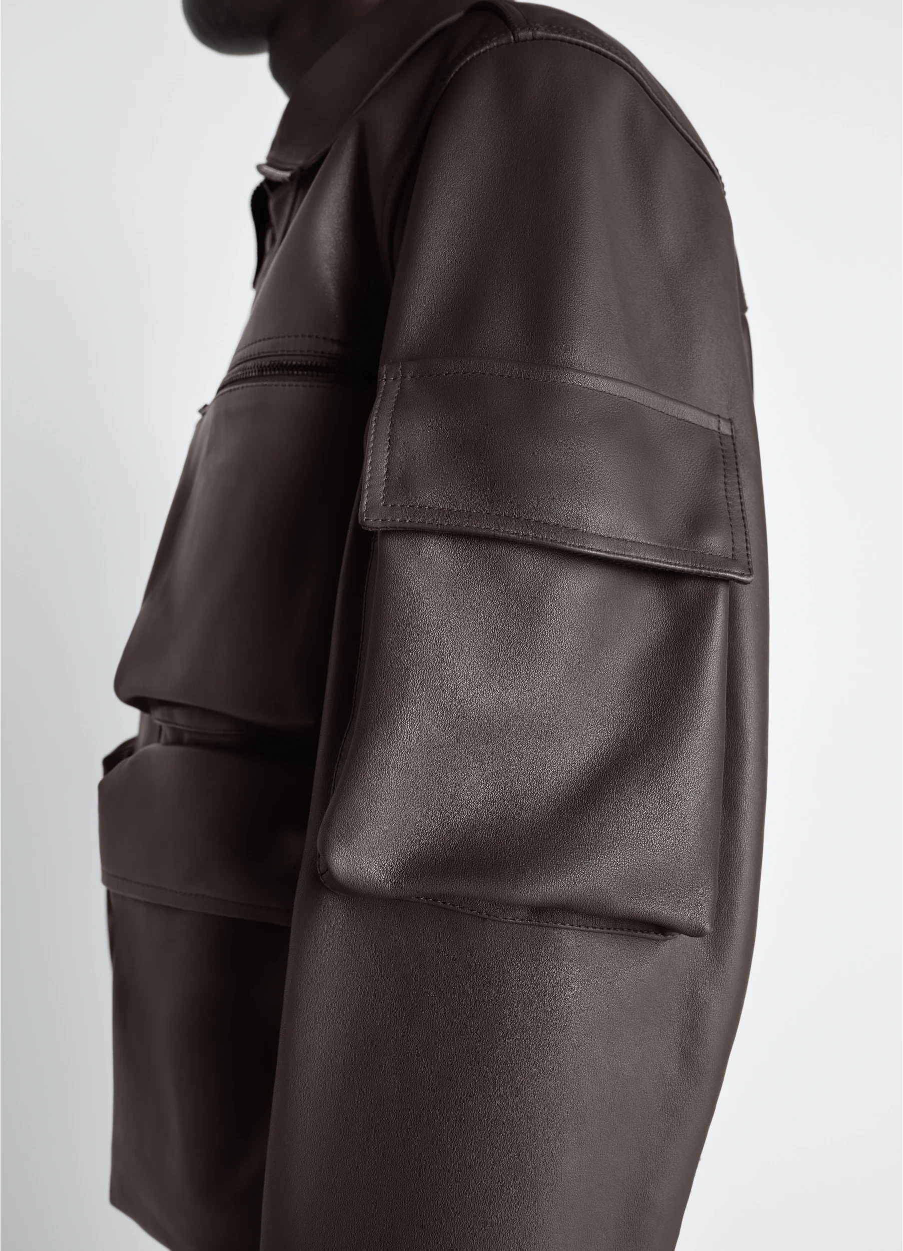 LEATHER BLOUSON WITH POCKETS IN LEATHER - Image 5