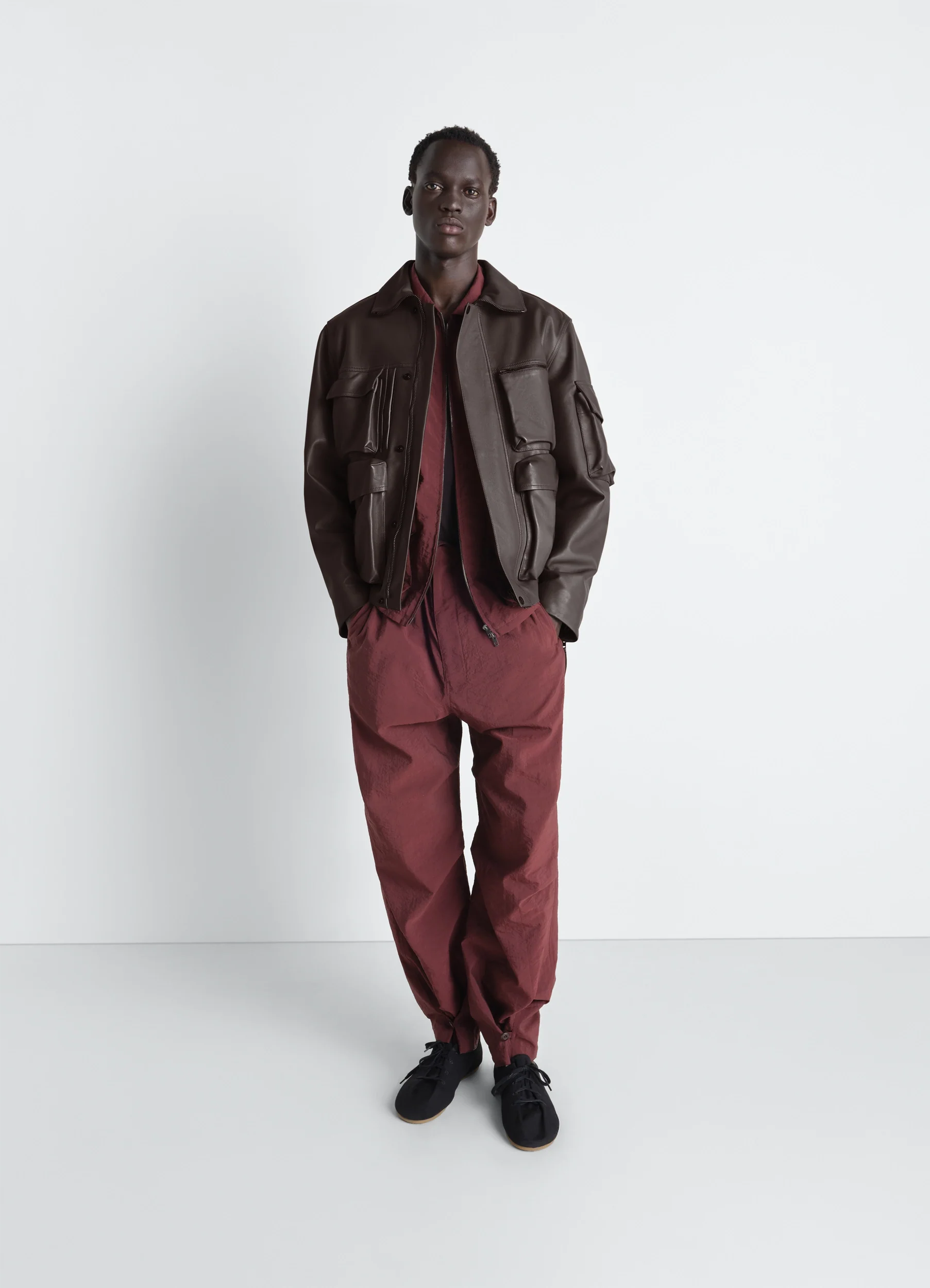 LEATHER BLOUSON WITH POCKETS IN LEATHER - Image 6