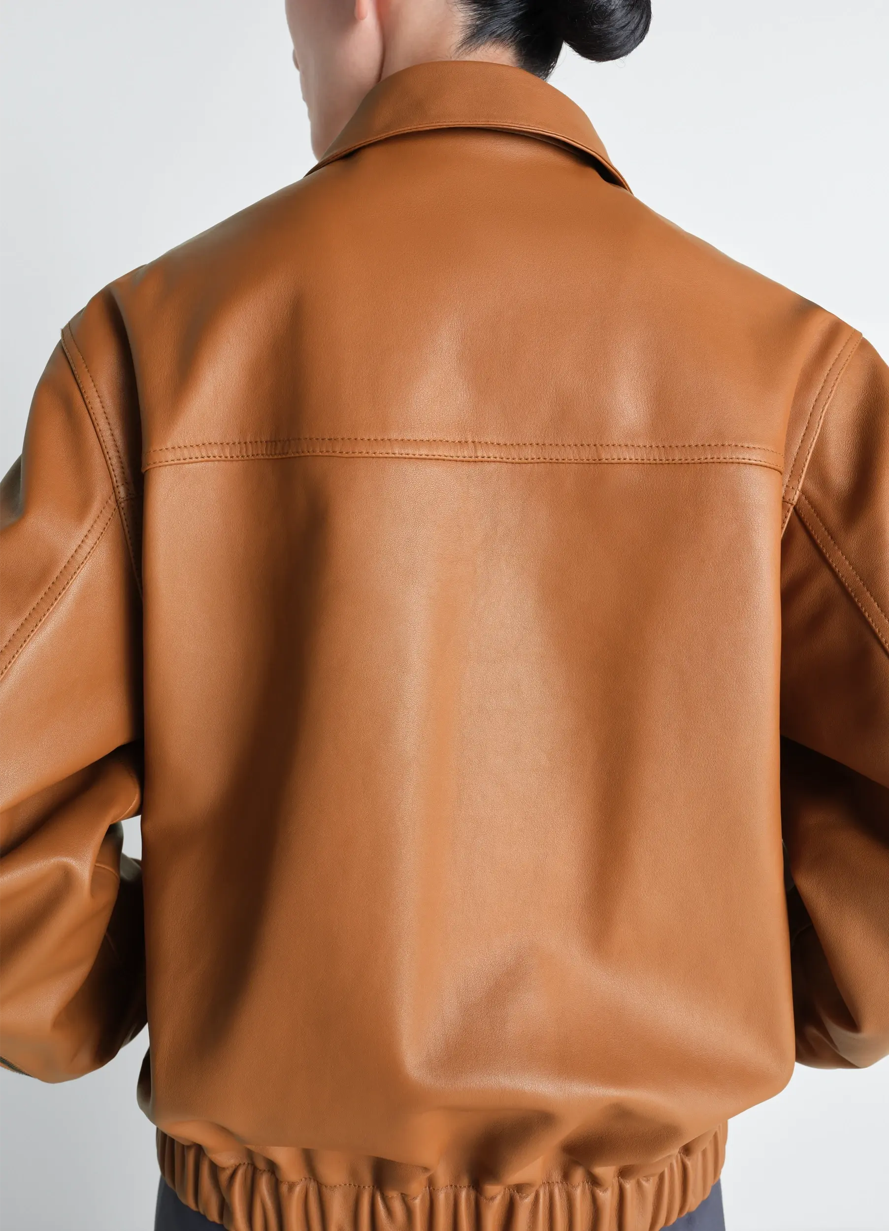 LEATHER BLOUSON WITH POCKETS IN LEATHER - Image 5