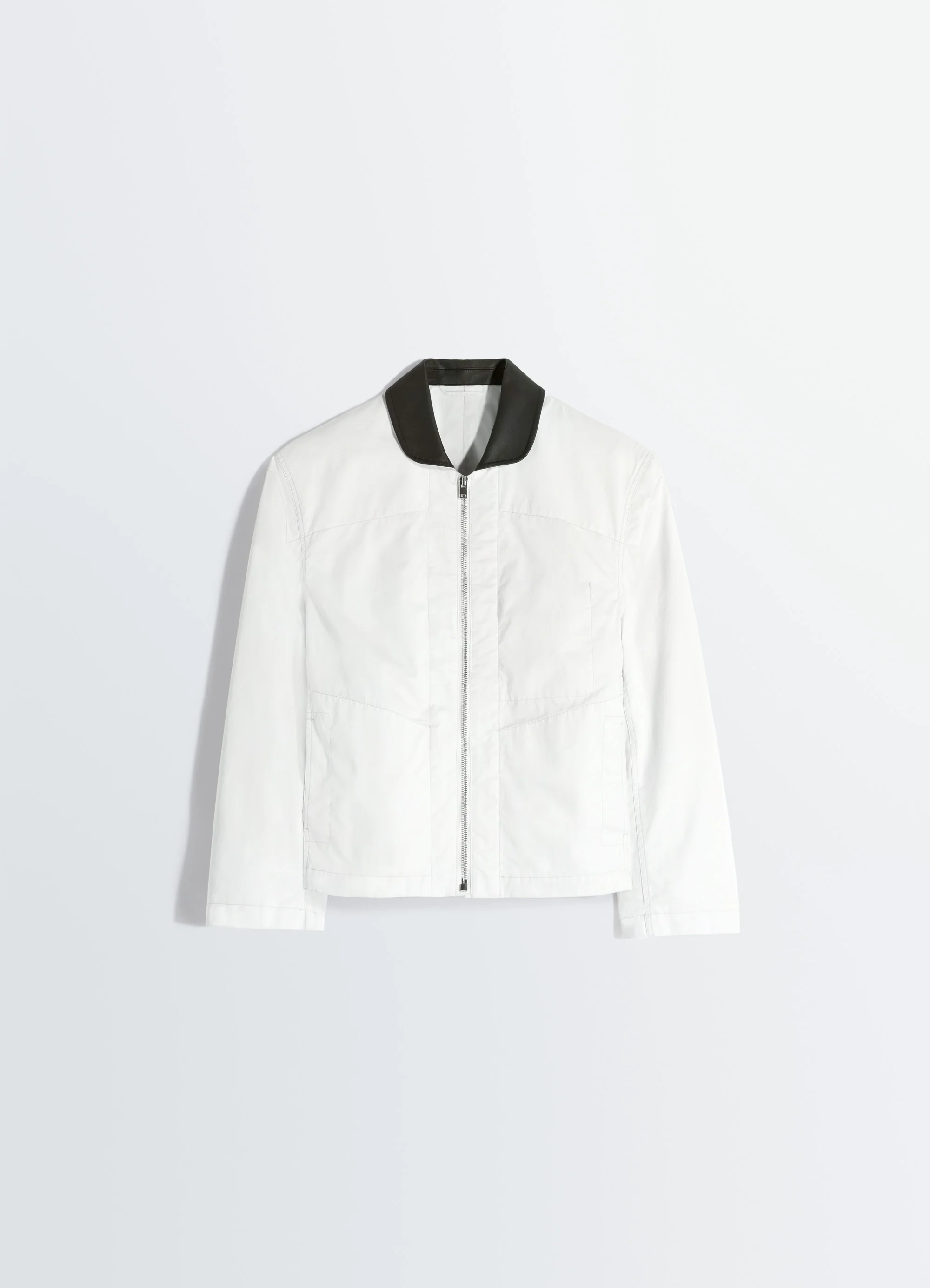 LEATHER COLLAR BLOUSON IN COTTON TWILL - Image 7
