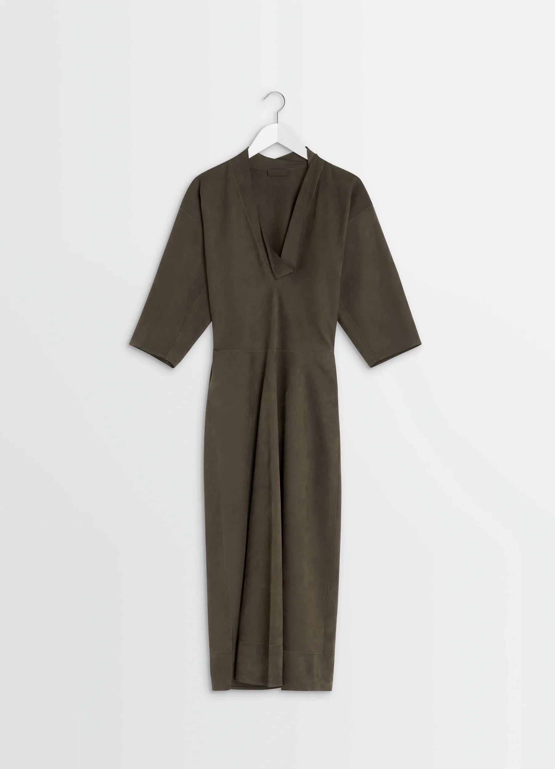 LEATHER V-NECK DRESS - Image 5