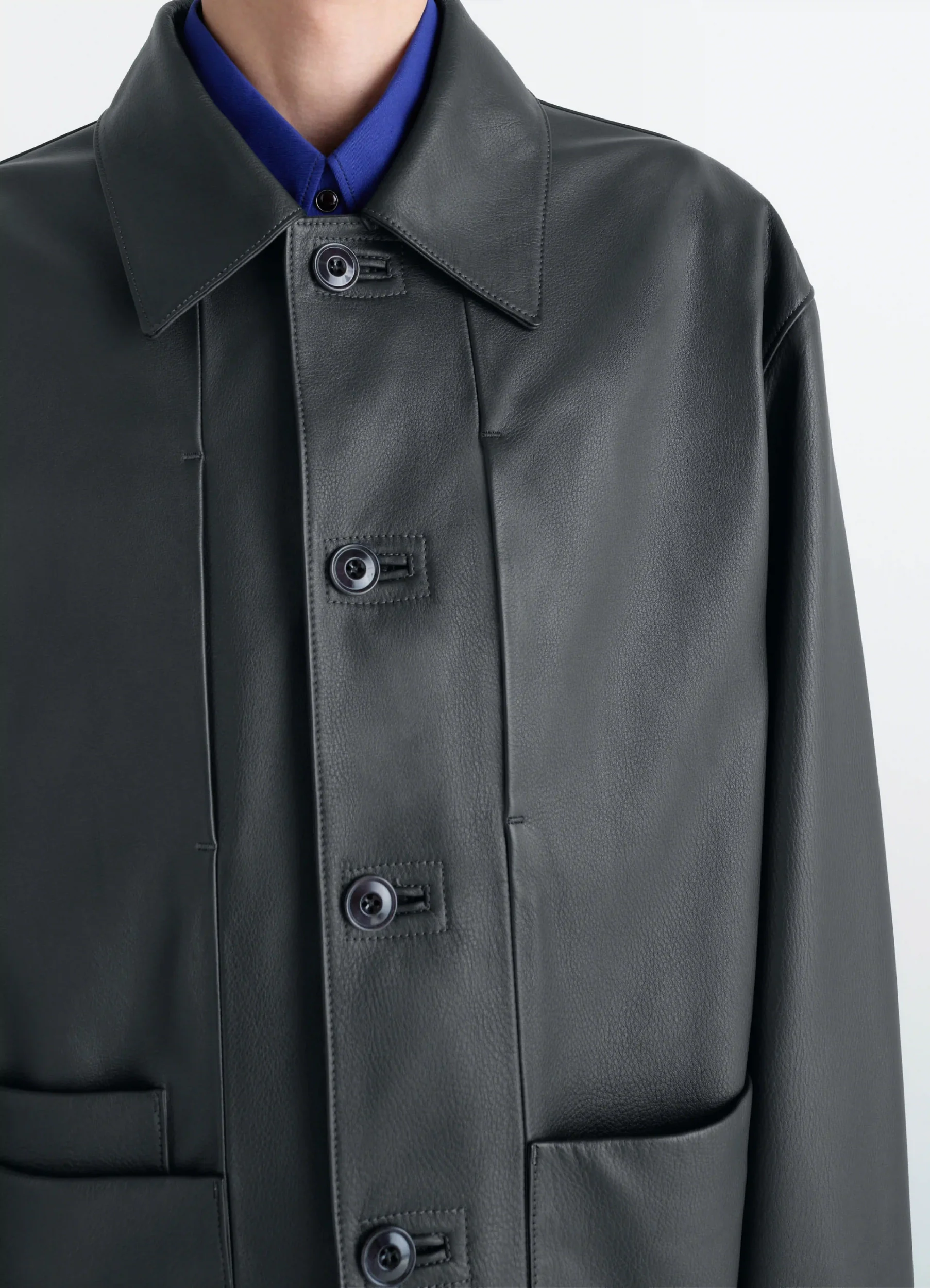 LEATHER WORKWEAR JACKET - Image 4