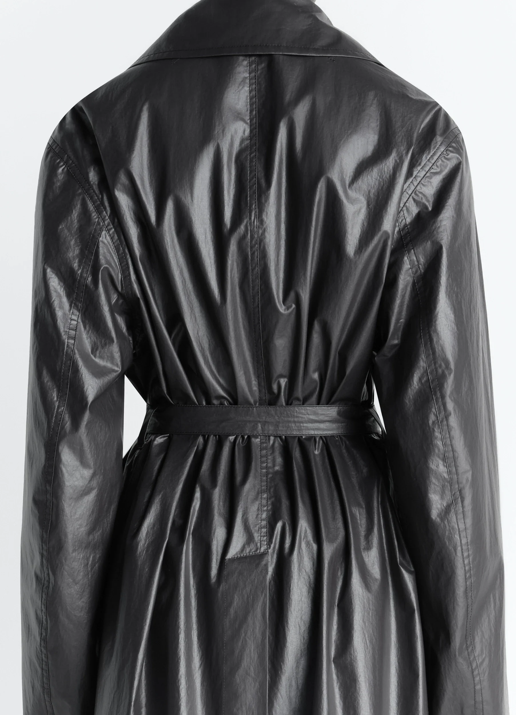 LIGHT WRAP COAT IN LIGHT COATED COTTON - Image 6