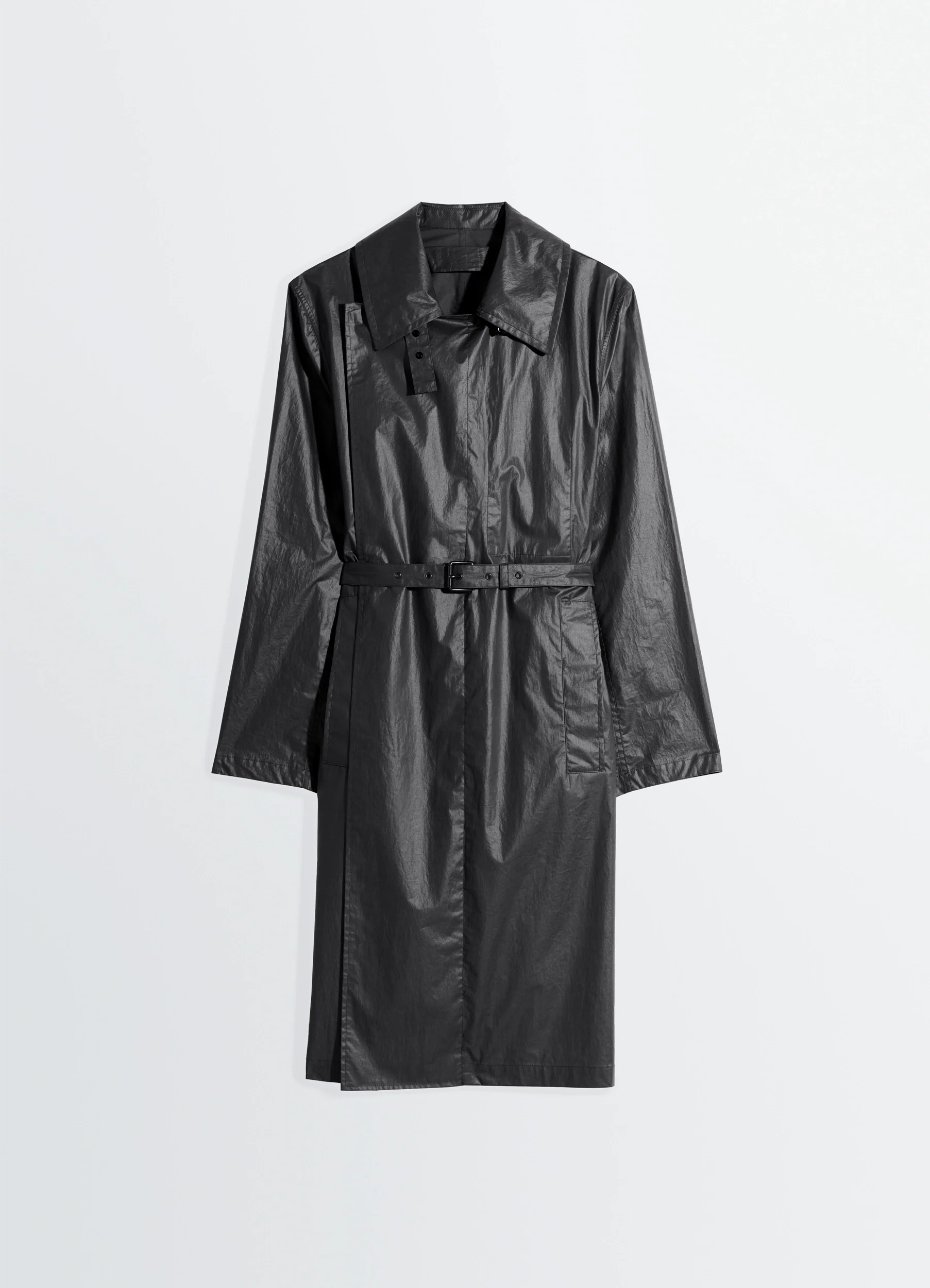 LIGHT WRAP COAT IN LIGHT COATED COTTON - Image 7