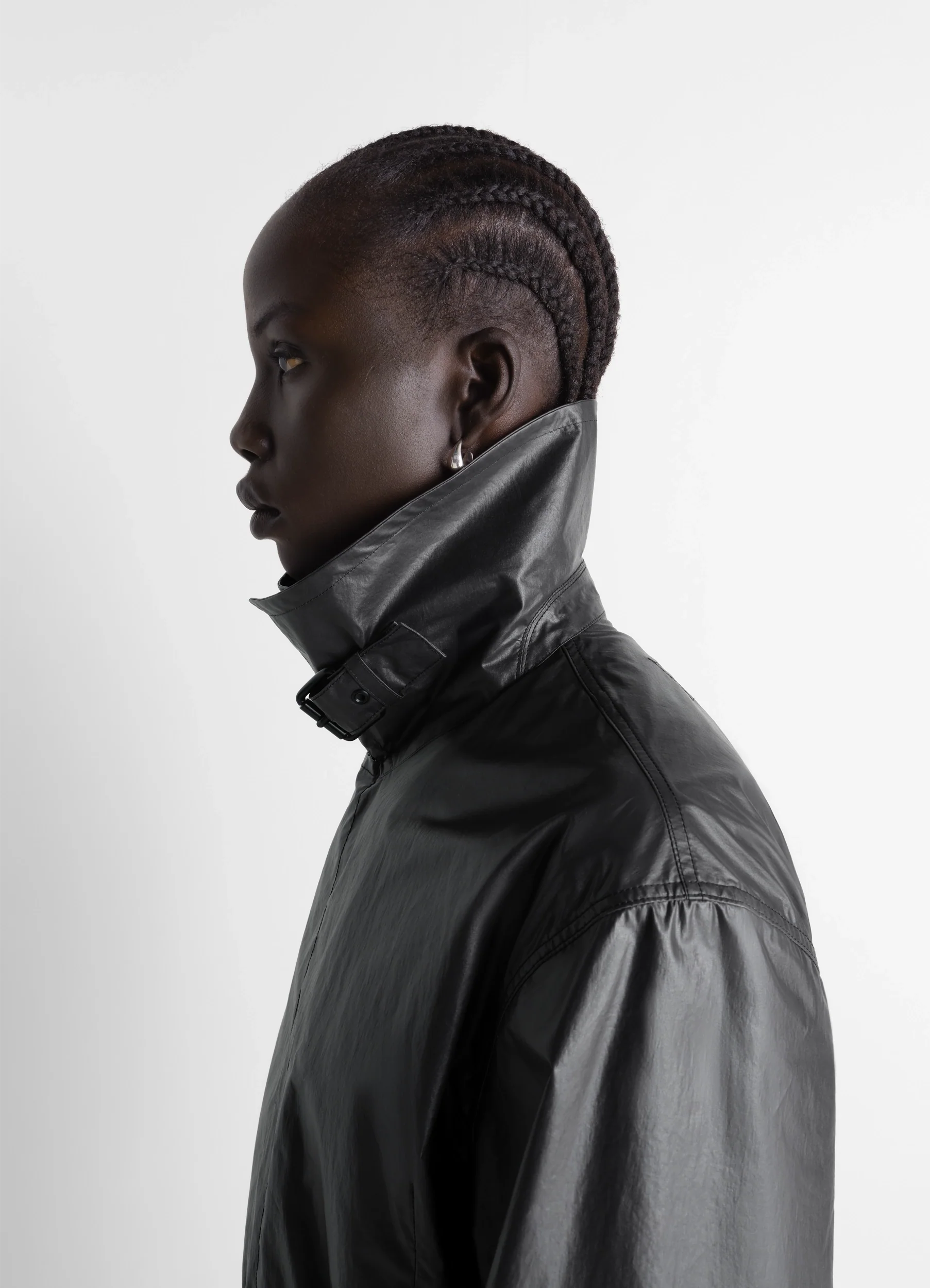 LIGHT WRAP JACKET IN LIGHT COATED COTTON - Image 3