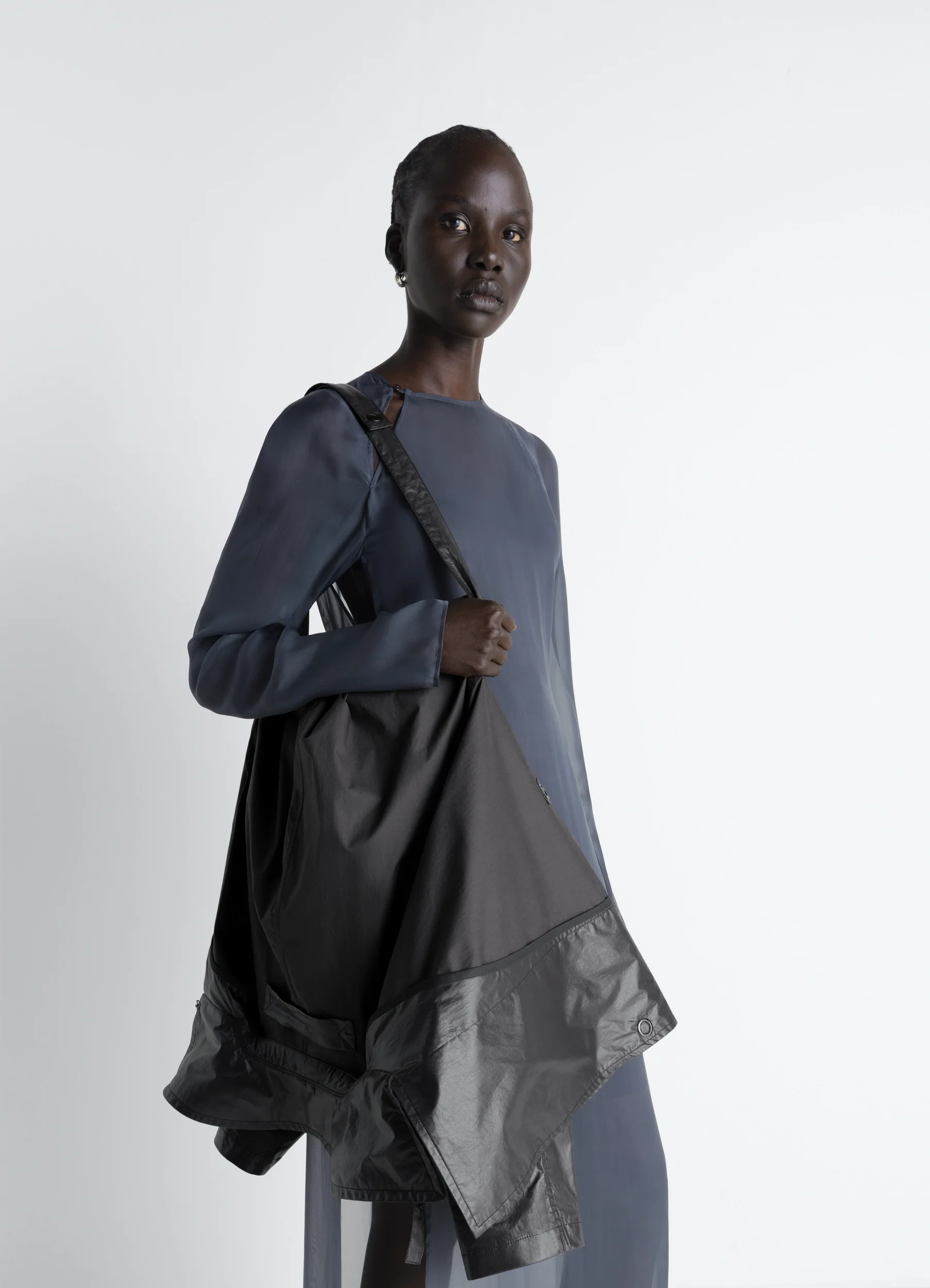 LIGHT WRAP JACKET IN LIGHT COATED COTTON - Image 4