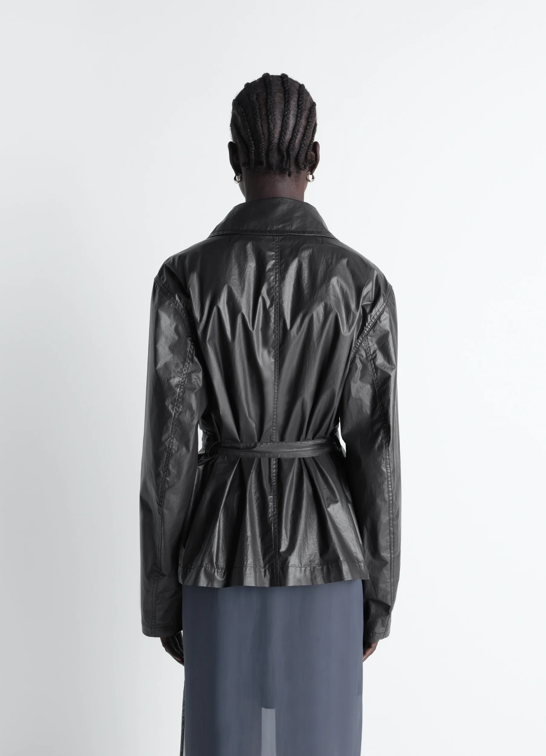 LIGHT WRAP JACKET IN LIGHT COATED COTTON - Image 5