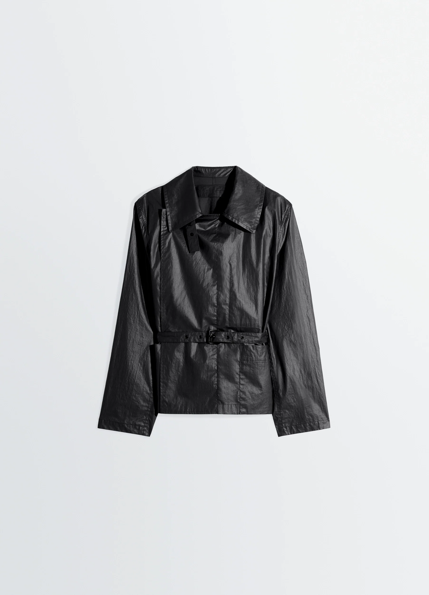 LIGHT WRAP JACKET IN LIGHT COATED COTTON - Image 6