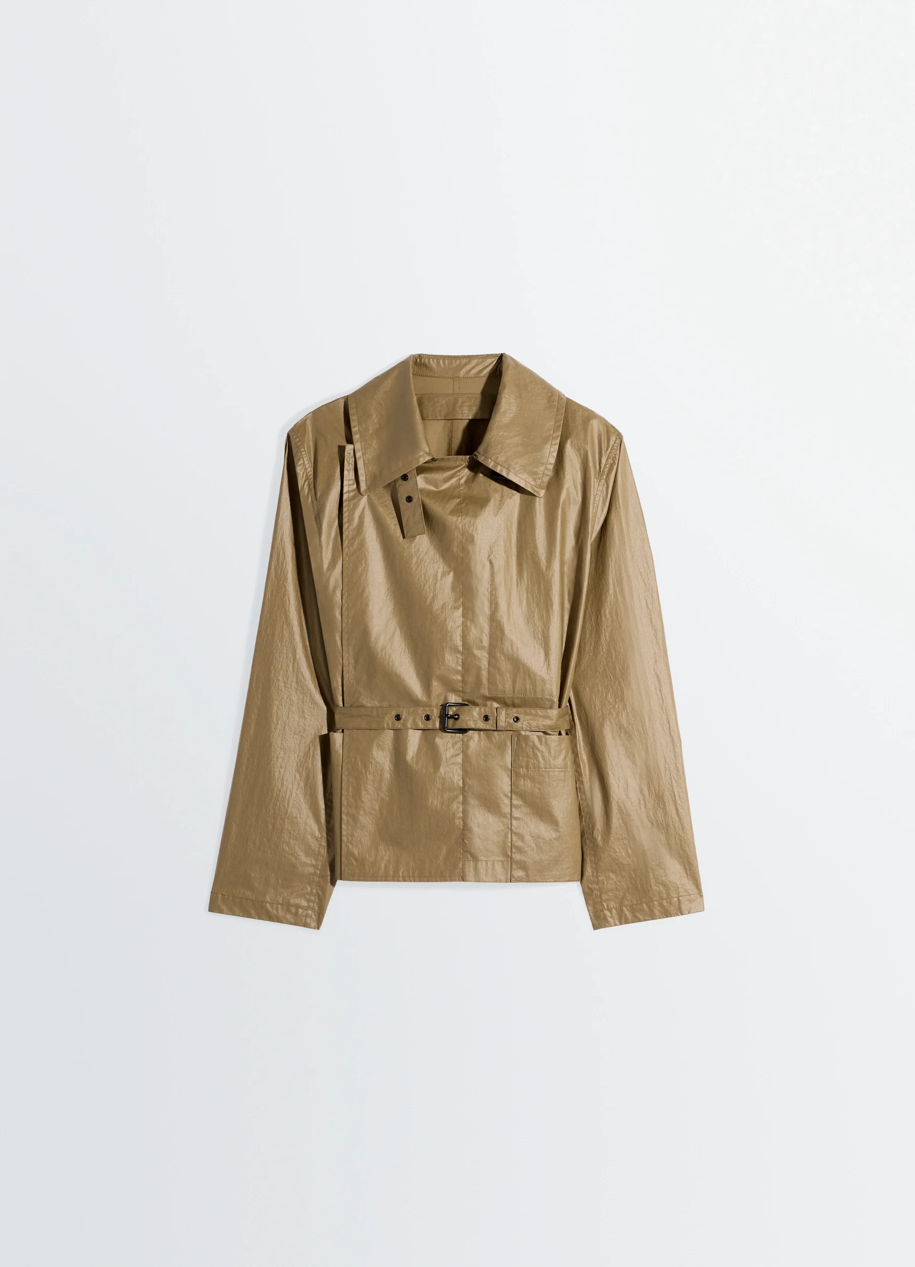 LIGHT WRAP JACKET IN LIGHT COATED COTTON - Image 6
