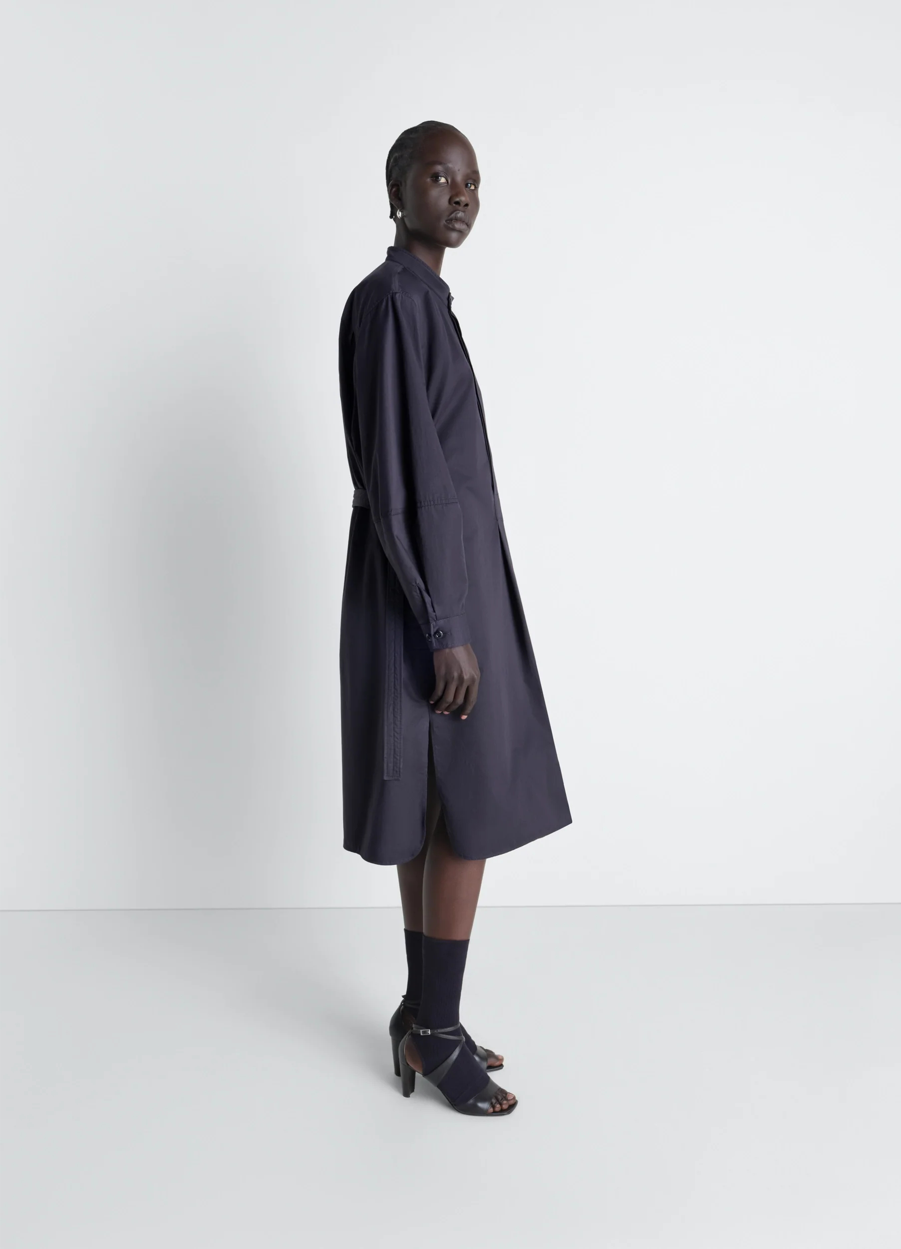 LIQUETTE DRESS IN LIGHT COTTON SATIN - Image 3