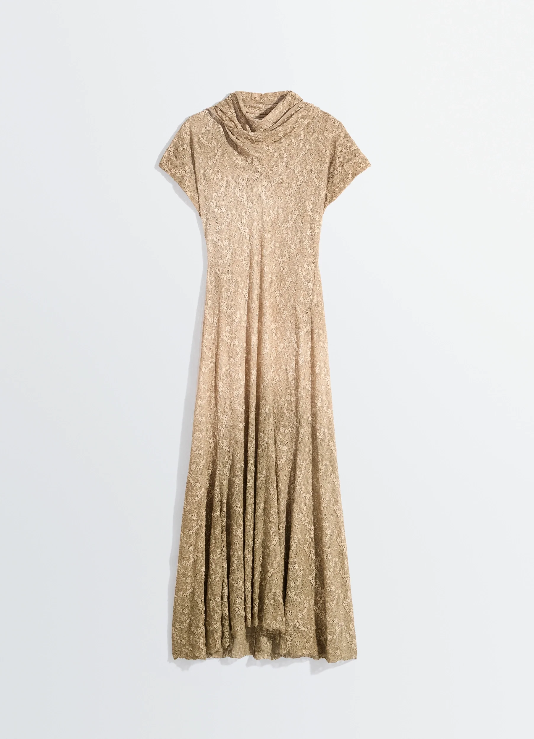 LONG FOULARD DRESS IN LACE - Image 6