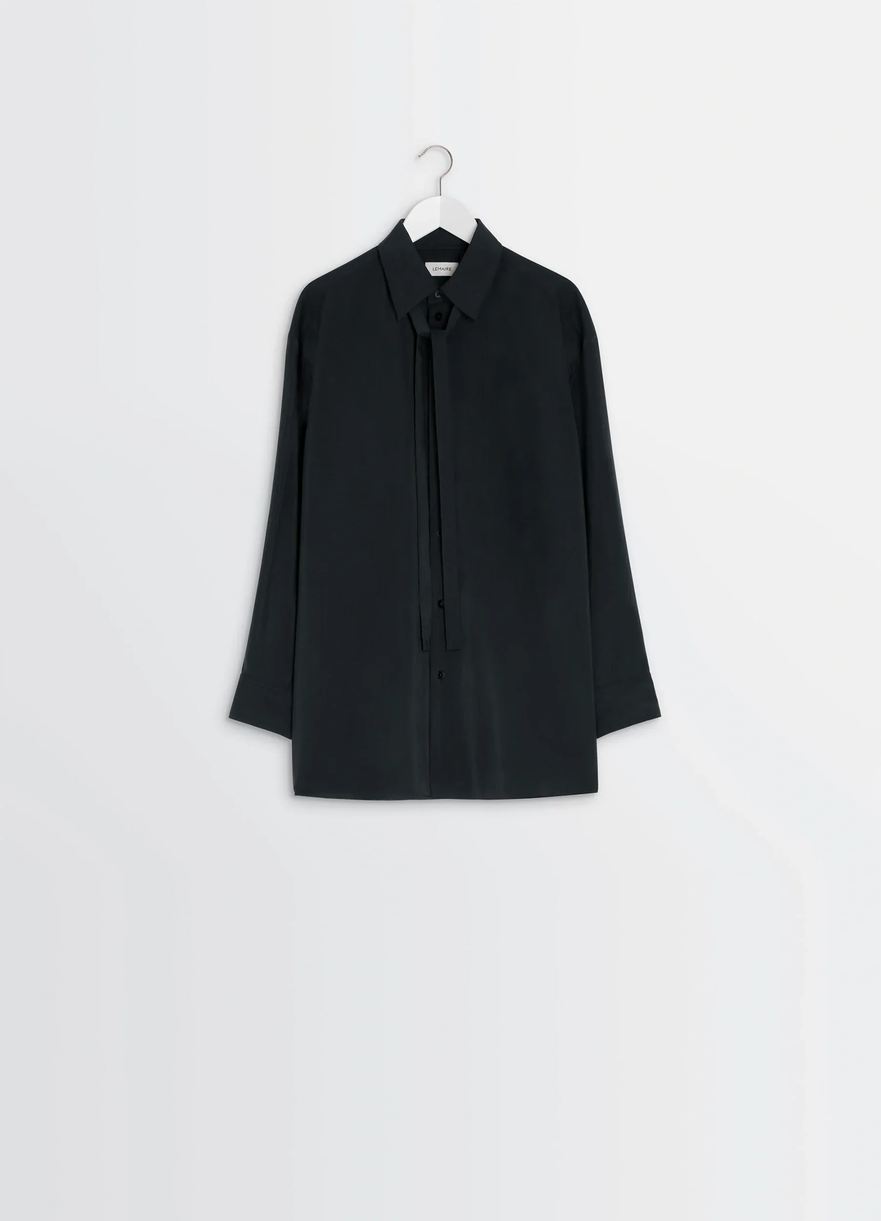 LONG SHIRT WITH TIE IN DRY SILK - Image 5