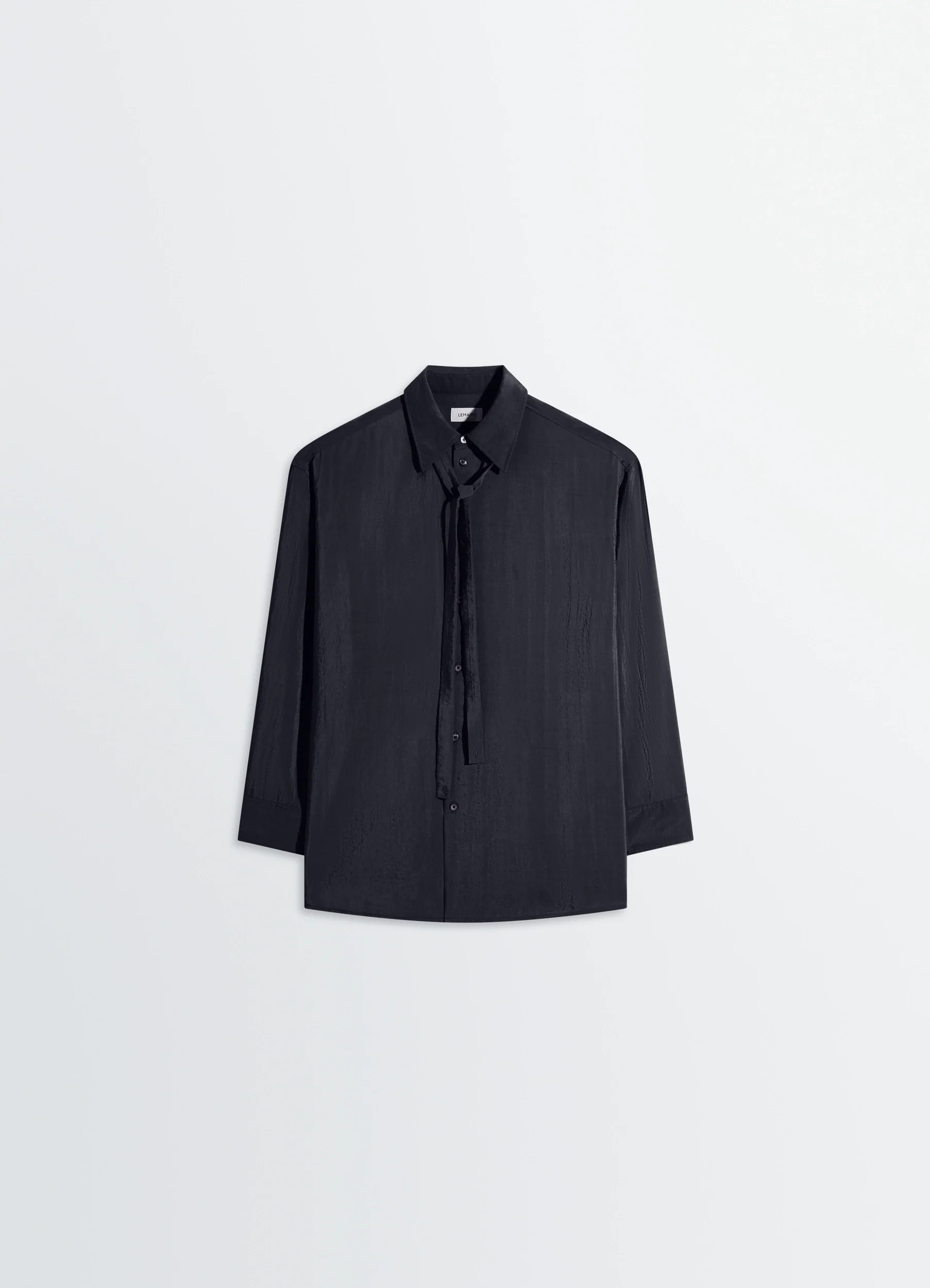 LONG SHIRT WITH TIE IN DRY SILK - Image 6