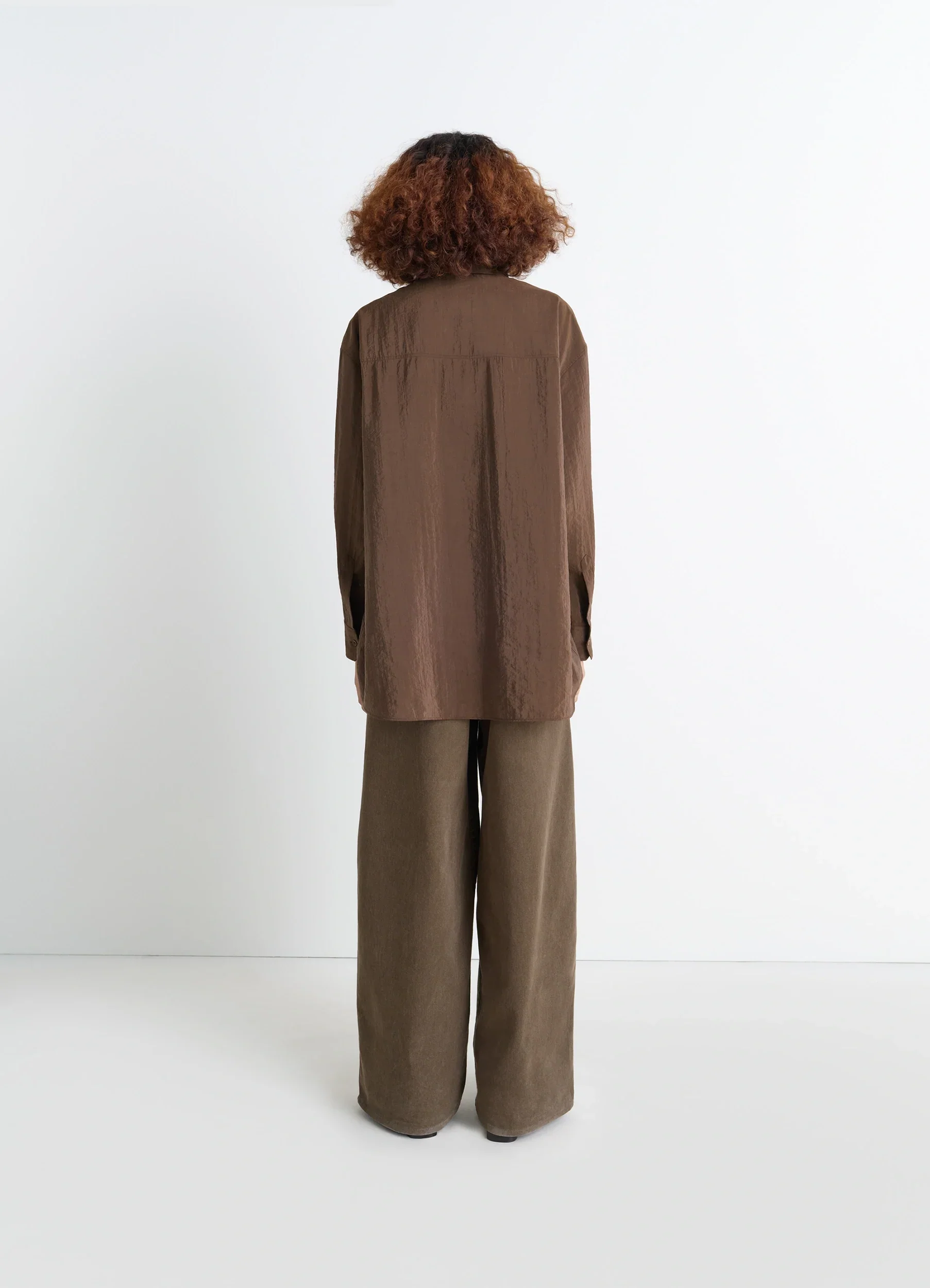 LONG SHIRT WITH TIE IN DRY SILK - Image 3