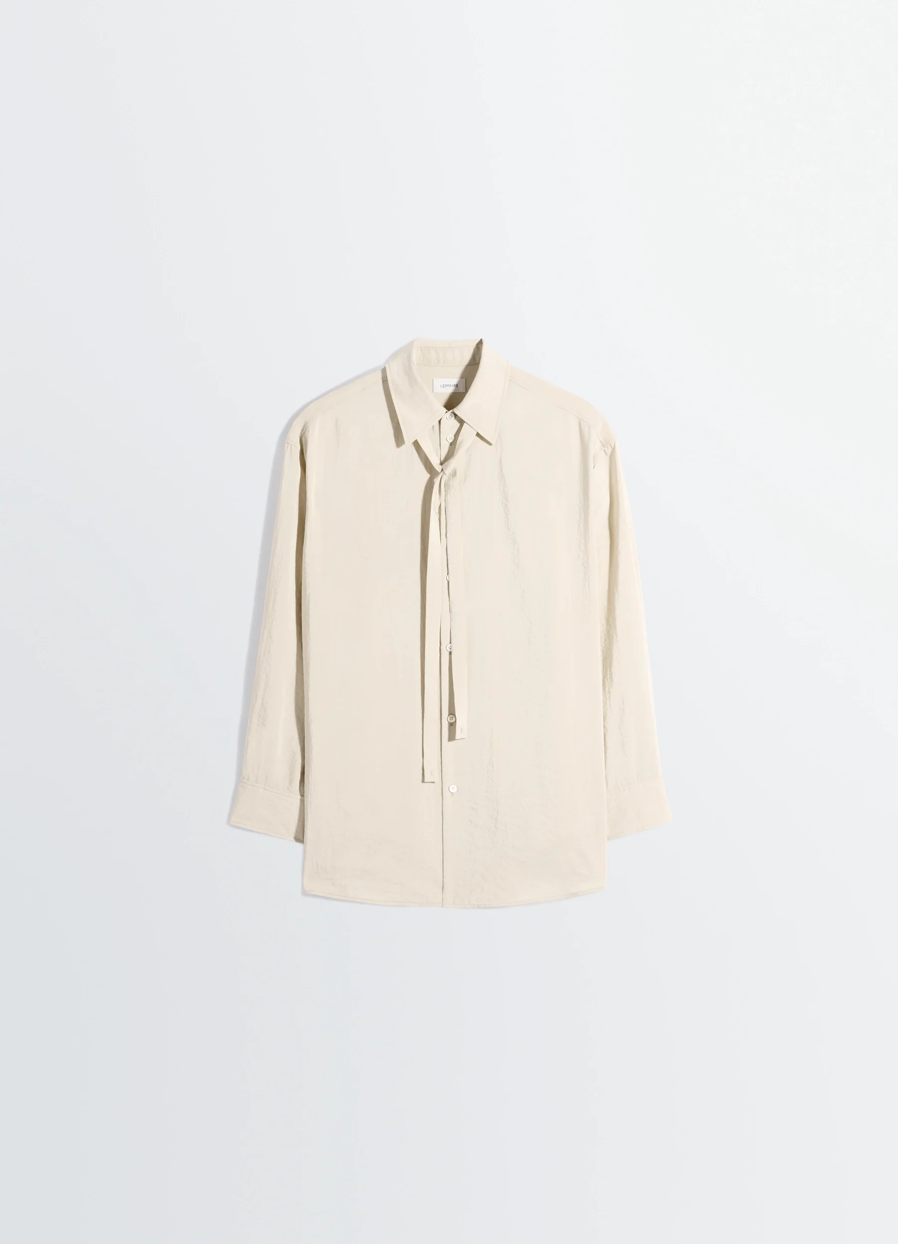 LONG SHIRT WITH TIE IN DRY SILK - Image 6