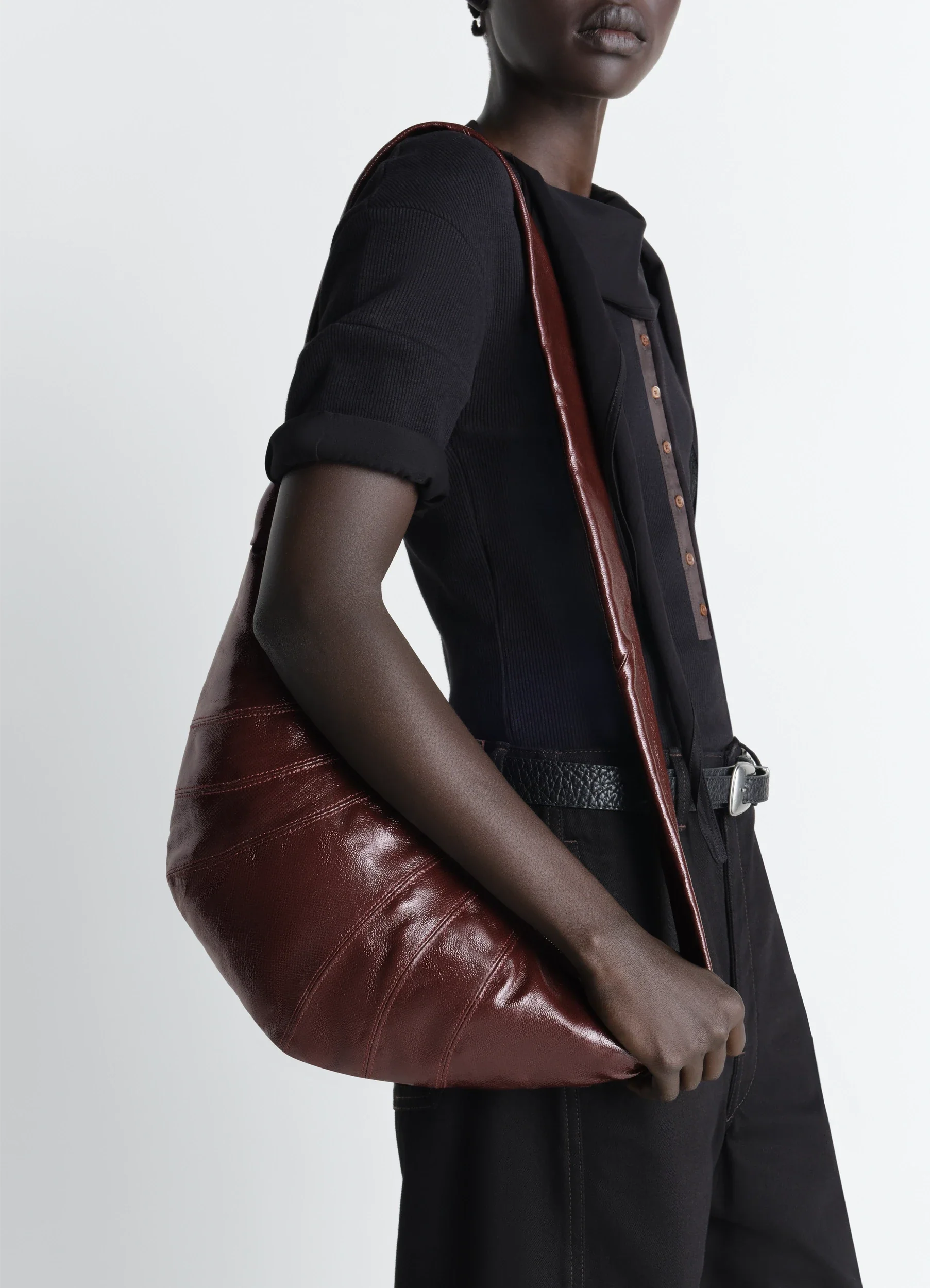 MEDIUM CROISSANT BAG IN COATED COTTON - Image 2