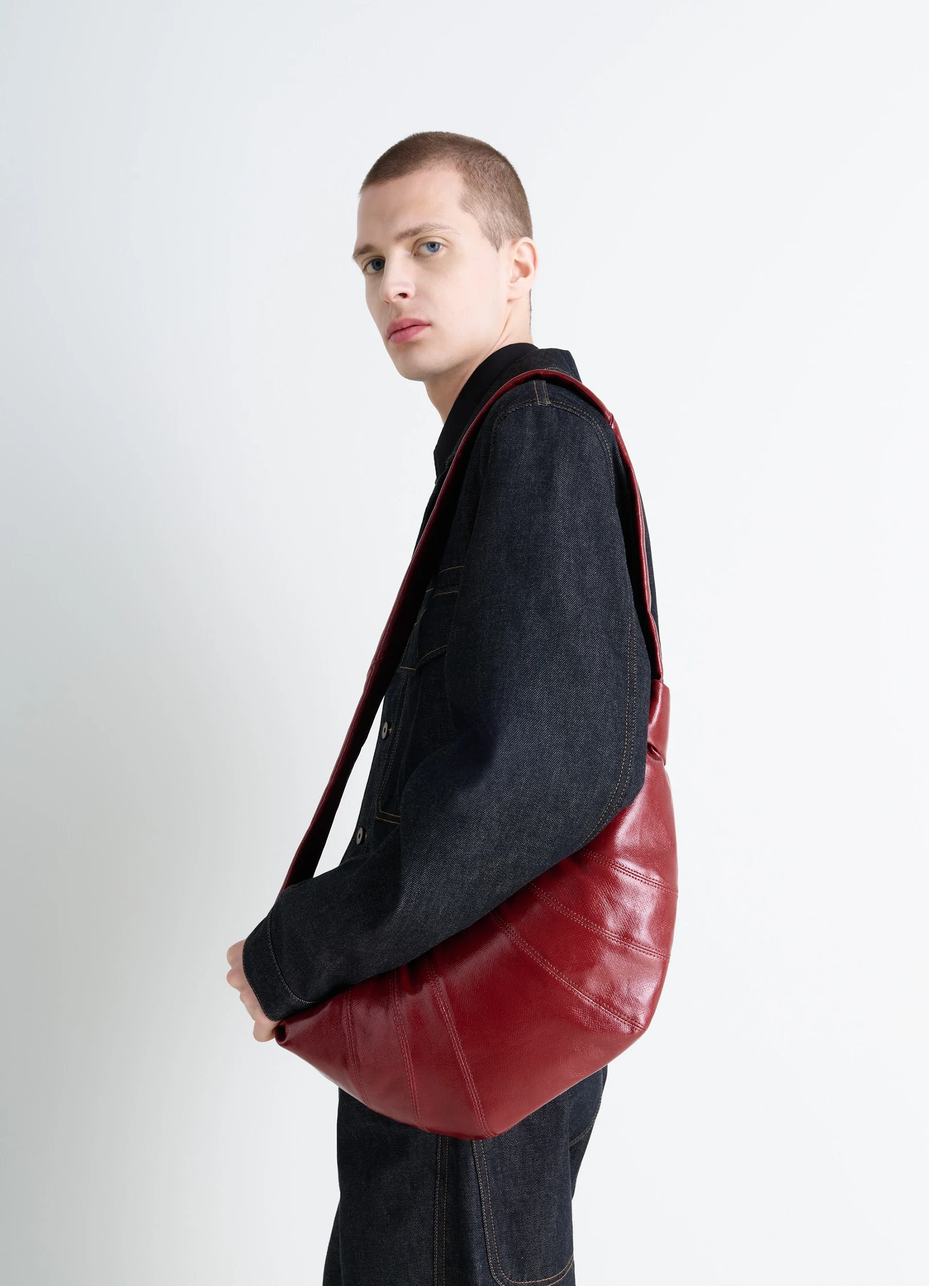 MEDIUM CROISSANT BAG IN COATED COTTON - Image 2