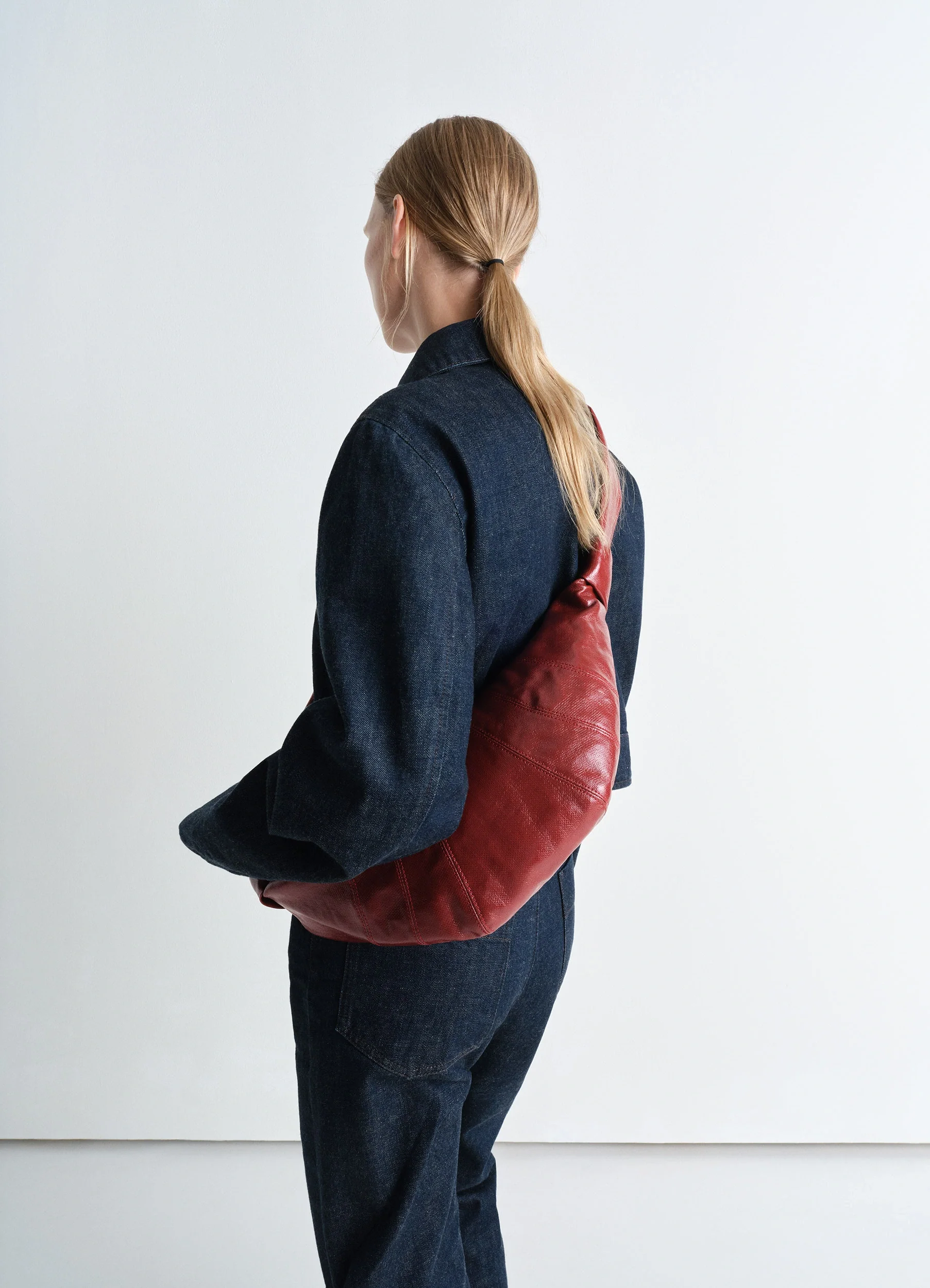 MEDIUM CROISSANT BAG IN COATED COTTON - Image 3