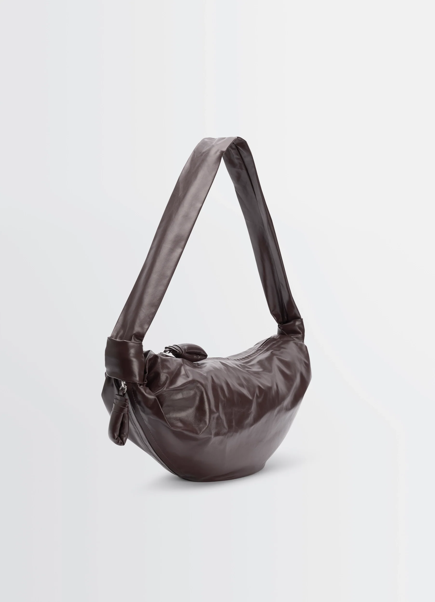MEDIUM SOFT CROISSANT BAG IN PAPER LEATHER - Image 3