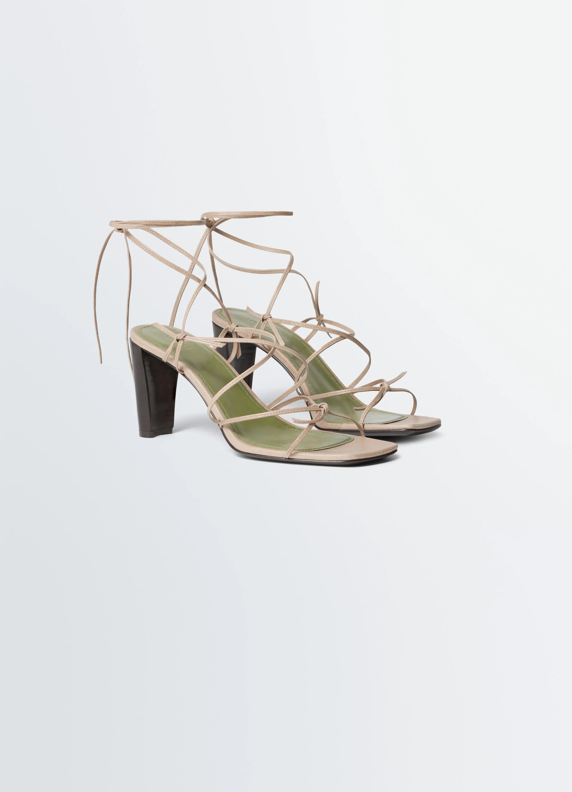 MIGNONS SANDALS 80 MM HEEL IN LEATHER - Image 3