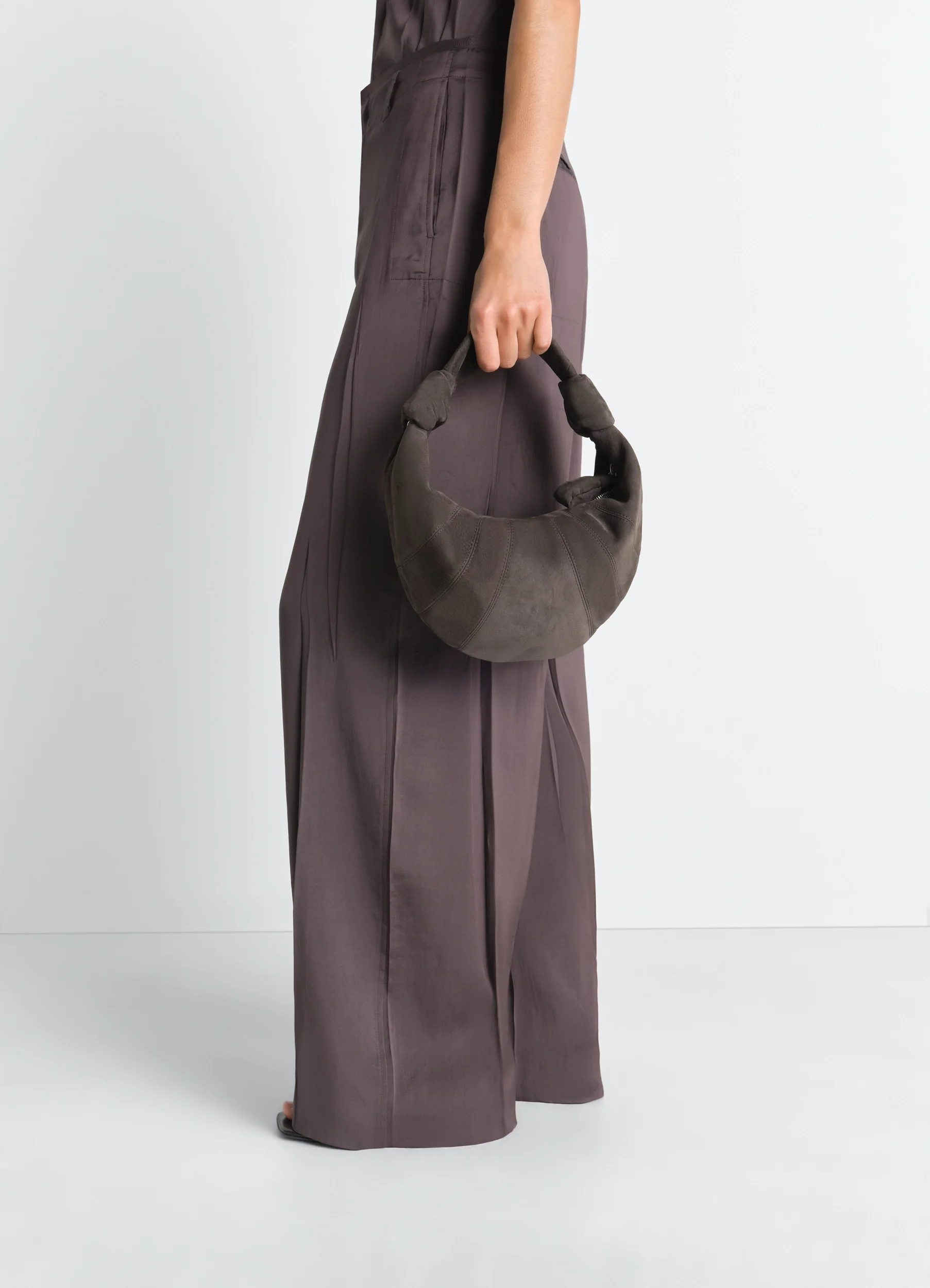 MINI FORTUNE CROISSANT BAG IN ALPACA NUBUCK - Image 2