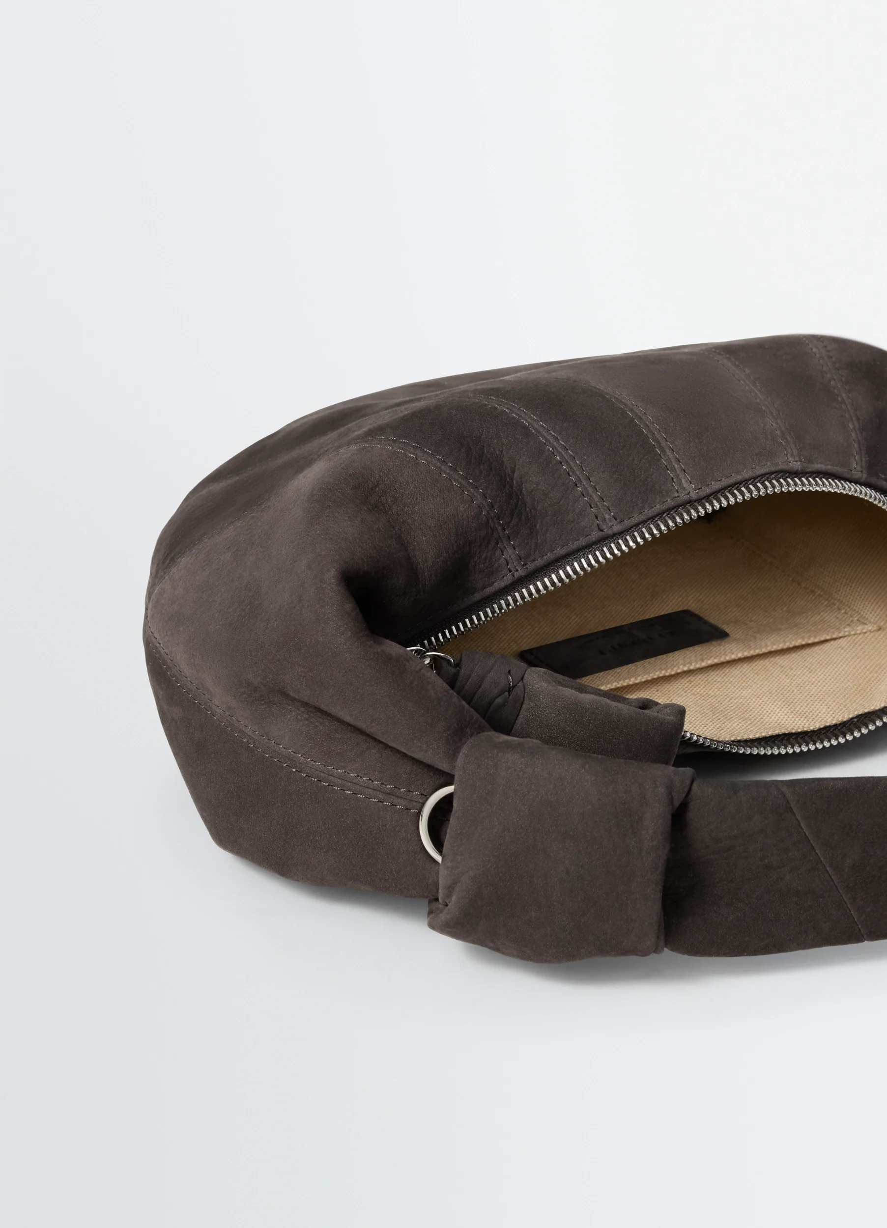 MINI FORTUNE CROISSANT BAG IN ALPACA NUBUCK - Image 4