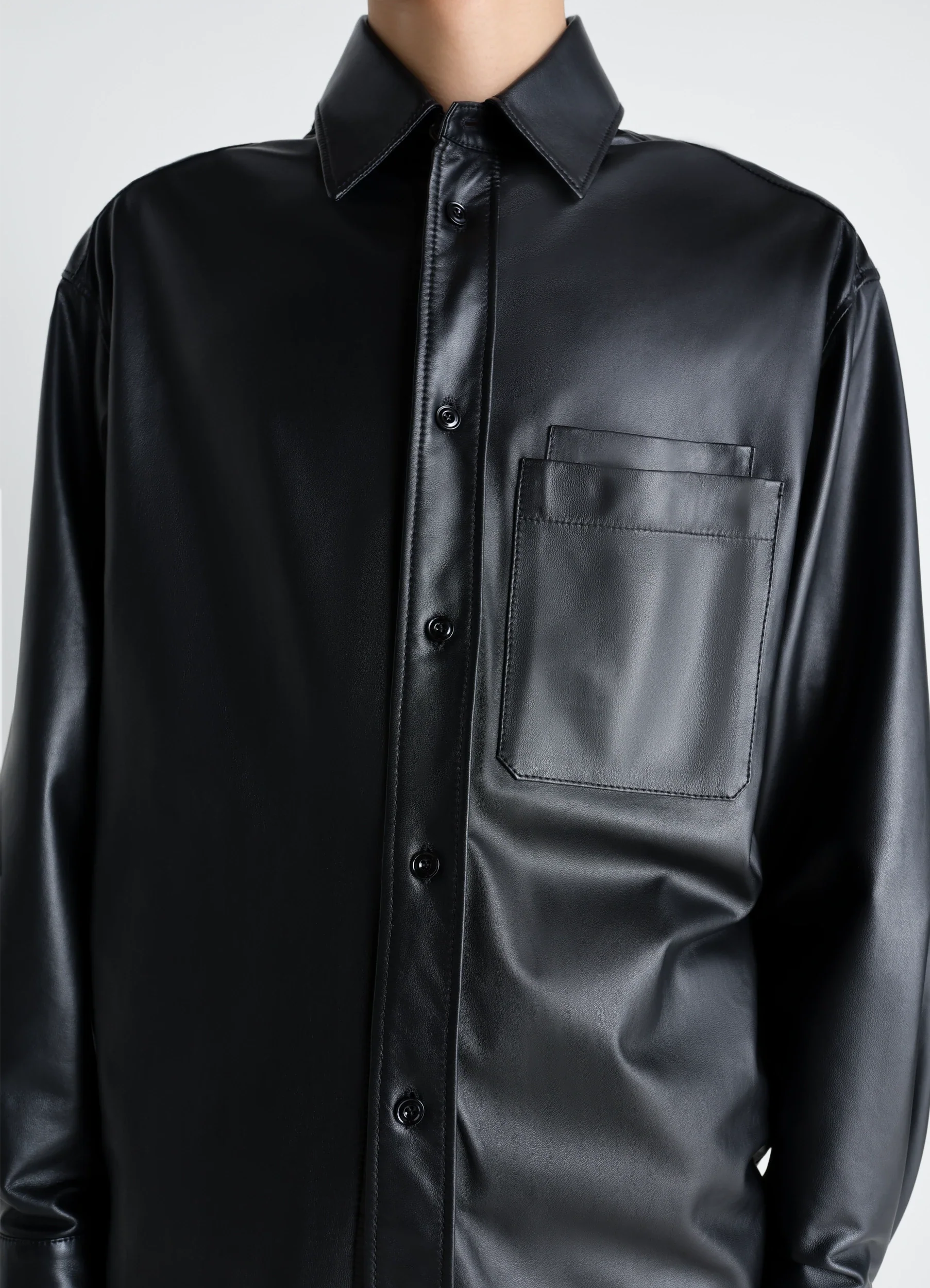 OVERSHIRT IN LIGHT NAPPA LAMB - Image 3
