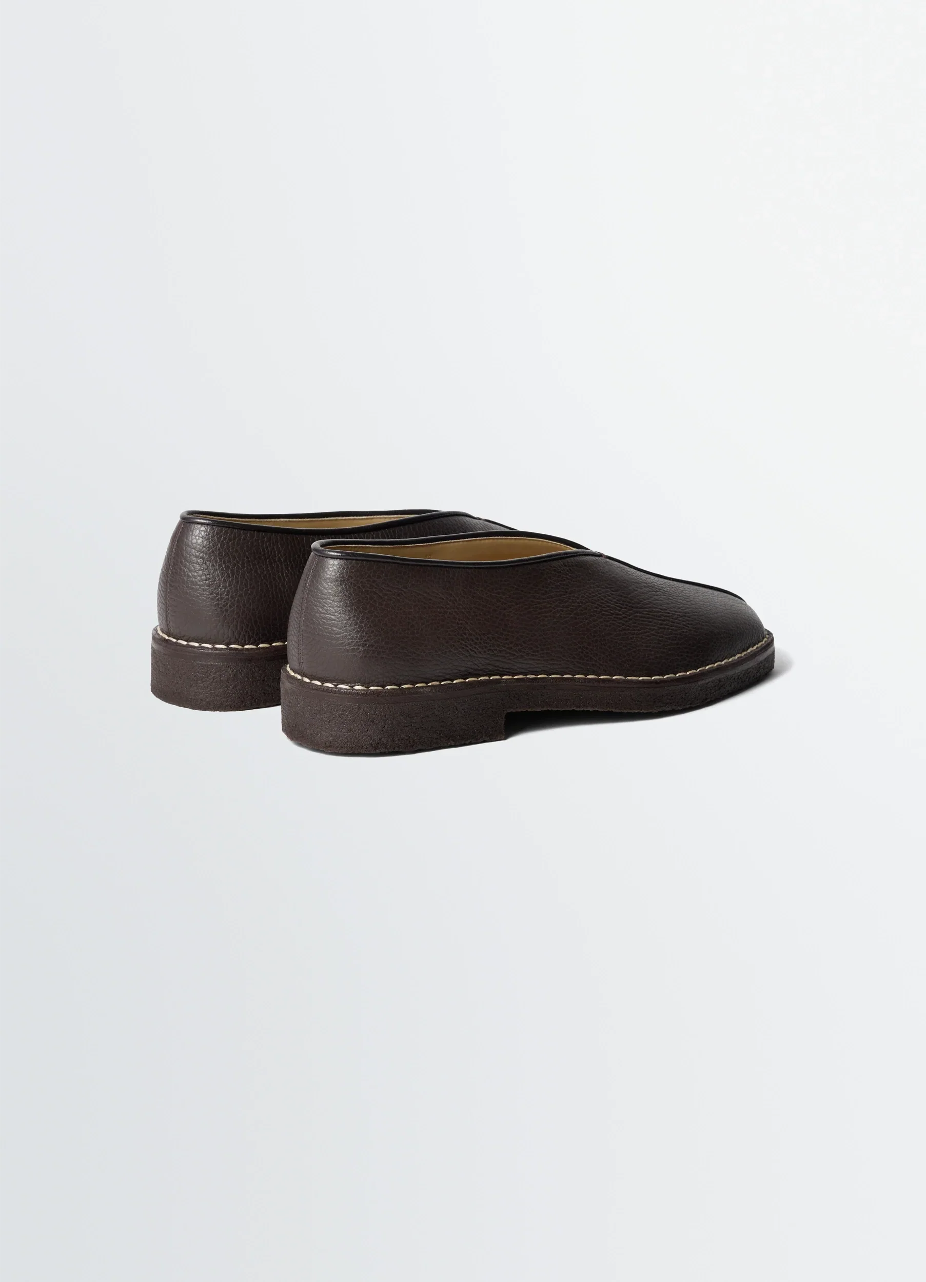PIPED CREPE SLIPPERS IN LEATHER - Image 4