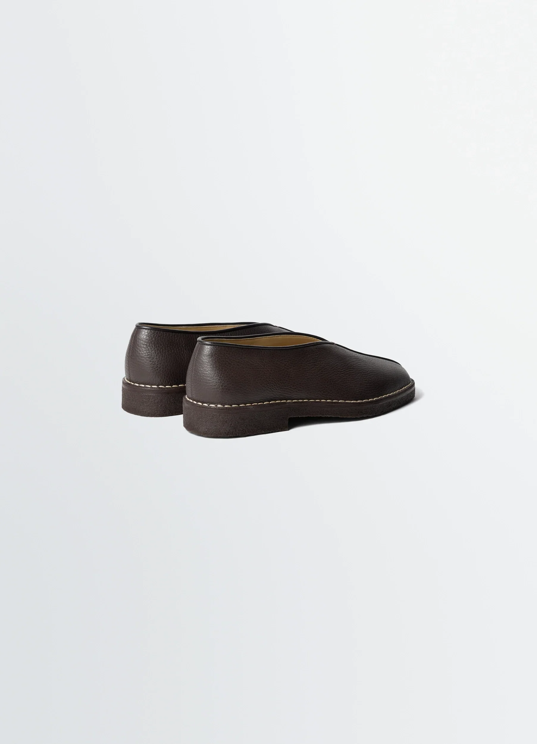 PIPED CREPE SLIPPERS IN LEATHER - Image 4
