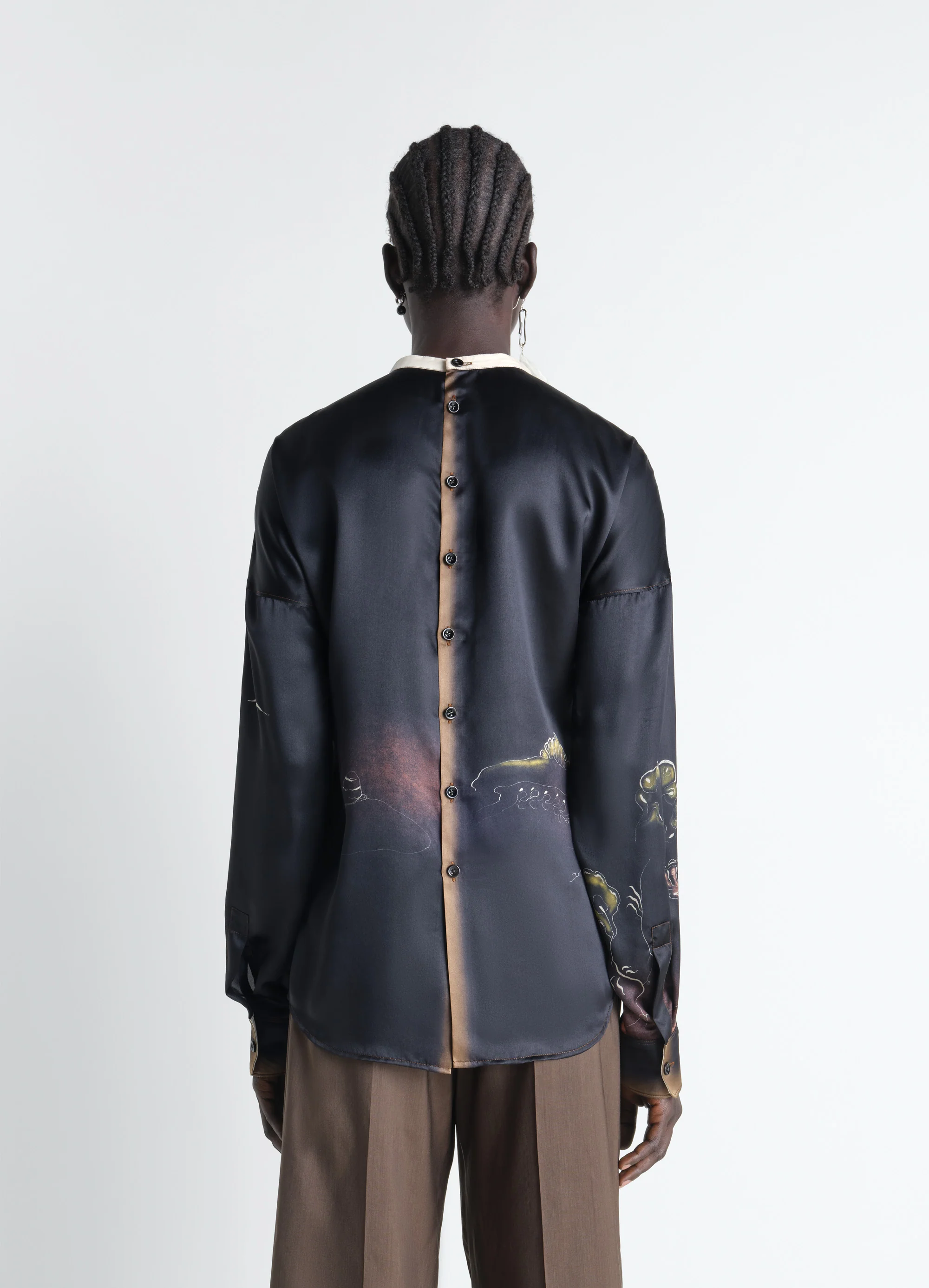 PLASTRON TOP IN LANDSCAPE PRINTED SILK - Image 5