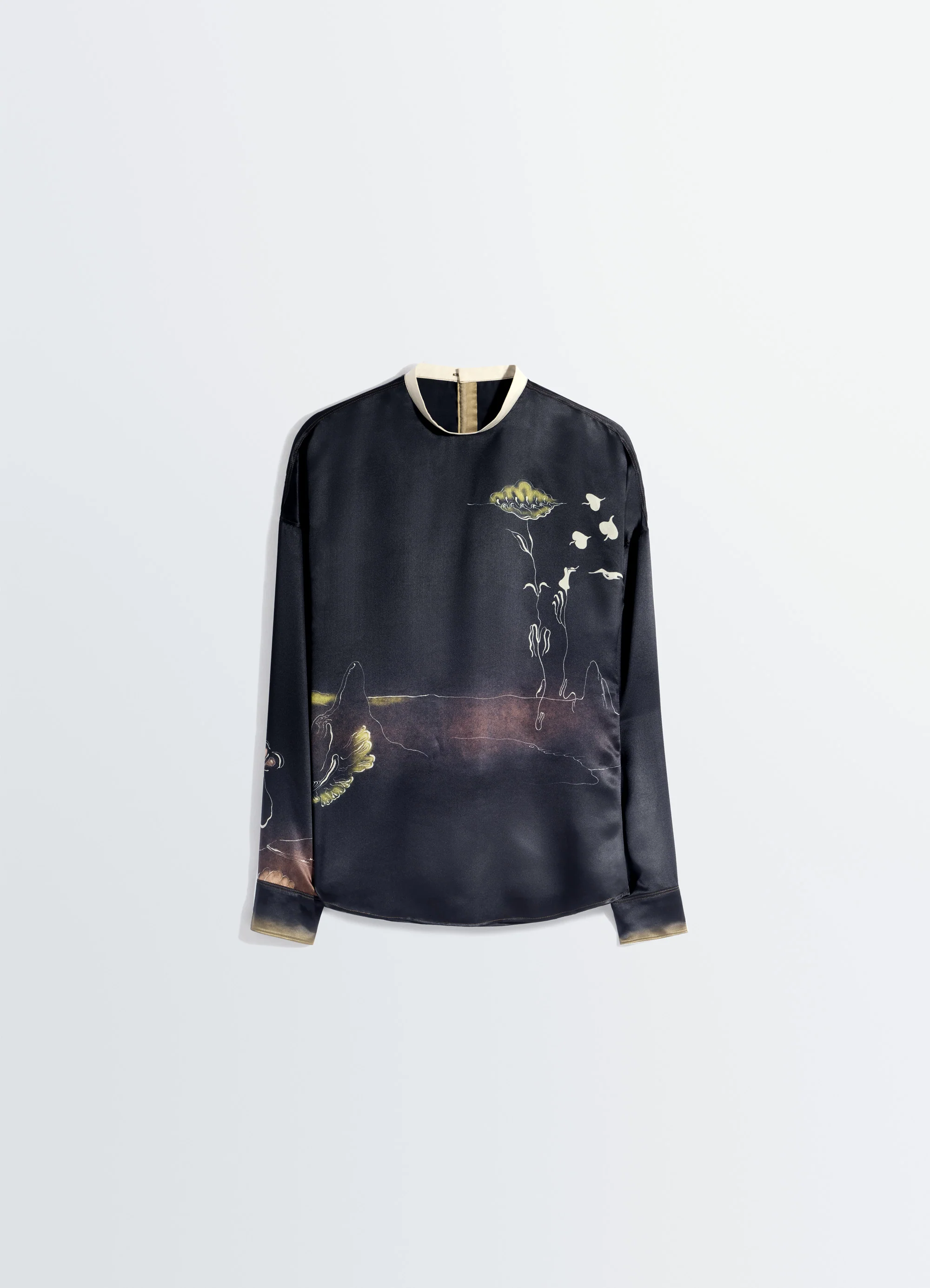 PLASTRON TOP IN LANDSCAPE PRINTED SILK - Image 6